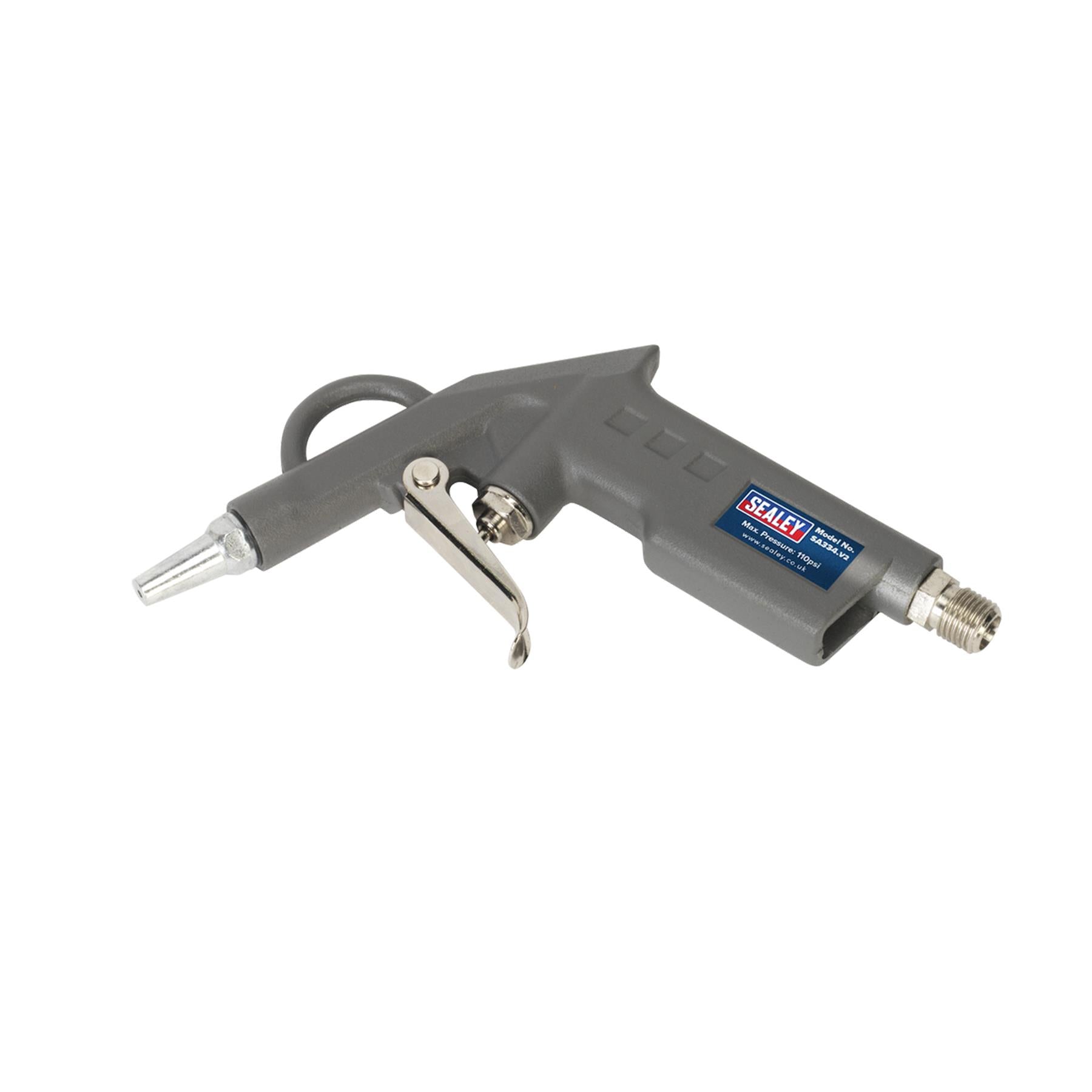 Sealey Air Blow Gun with 1/4"BSP Air Inlet Short Type Nozzle