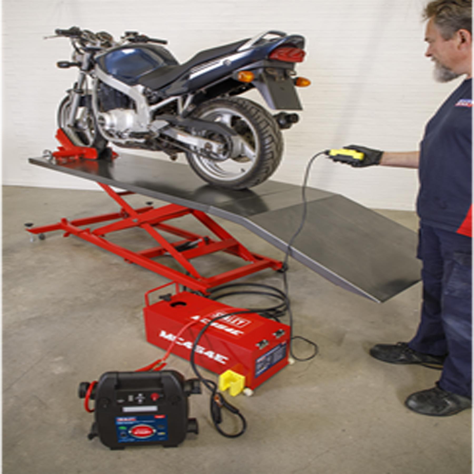 Sealey Motorcycle Lift 450kg - 12V Electro/Hydraulic