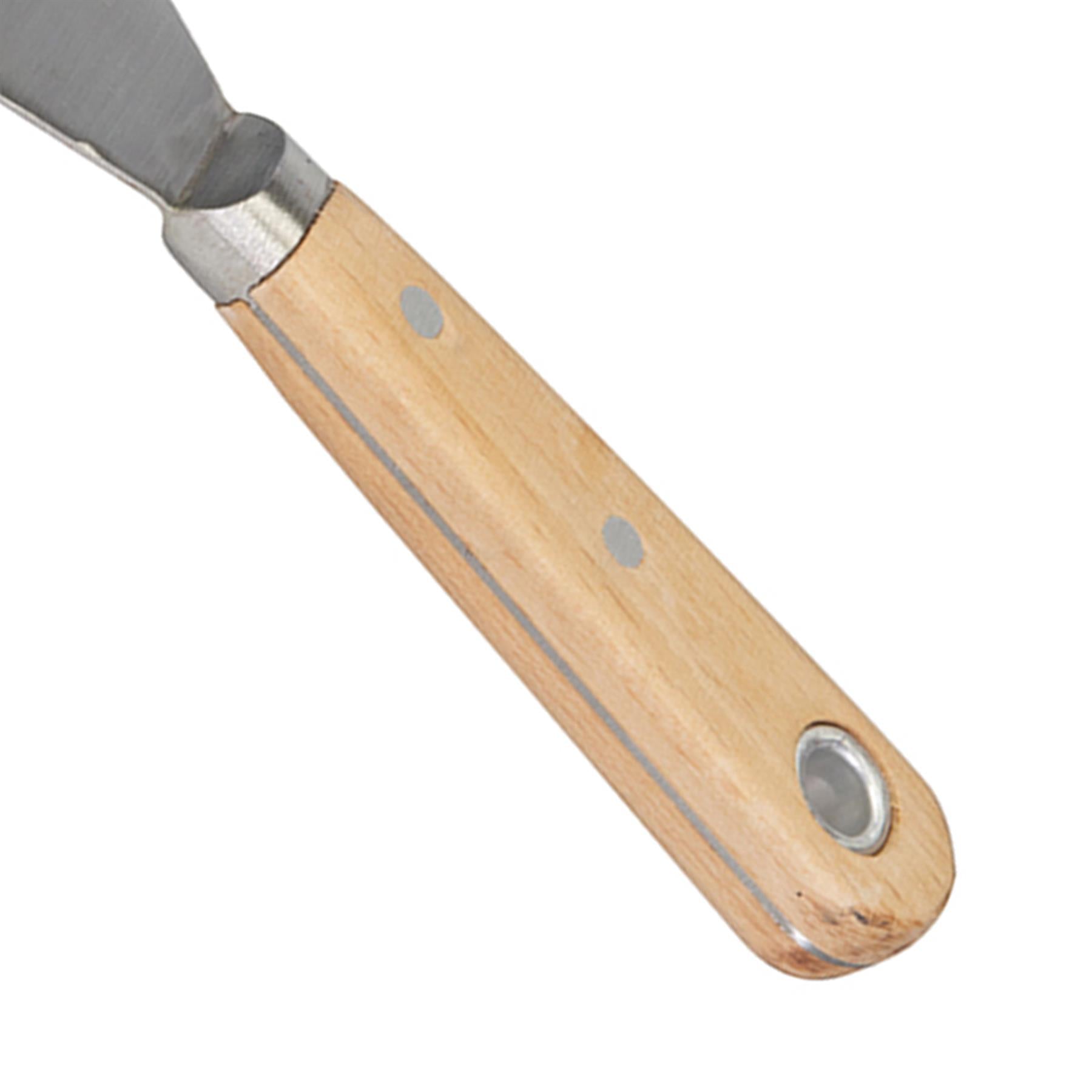 Wood Handle Decorators Paint Scraper 75mm Solid Bolsters Spring-Tempered Blade