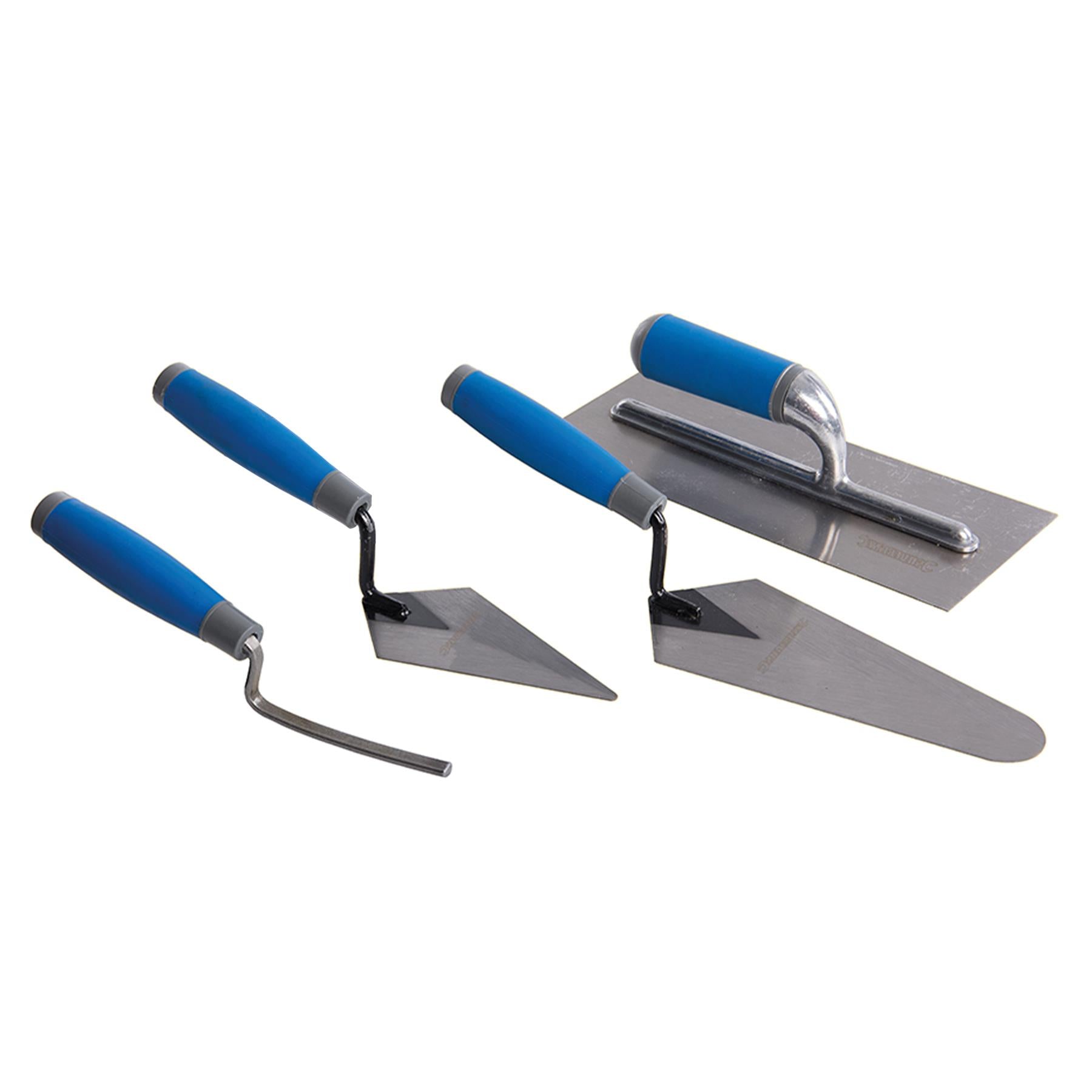 Trade Trowel Set Pointing Gauging Plastering Trowels & Brick Jointer Soft Grip