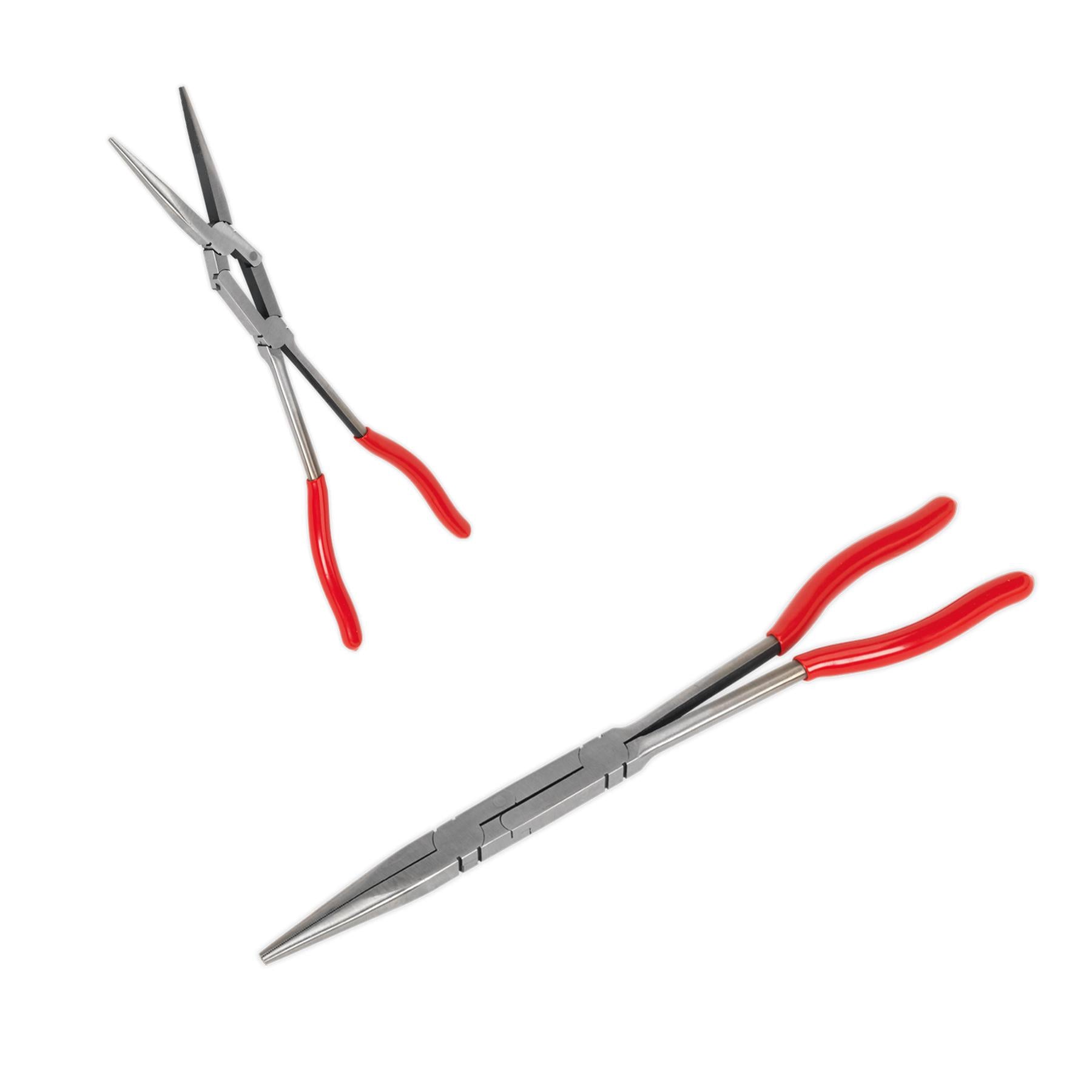 Sealey Needle Nose Pliers Double Joint Long Reach 335mm