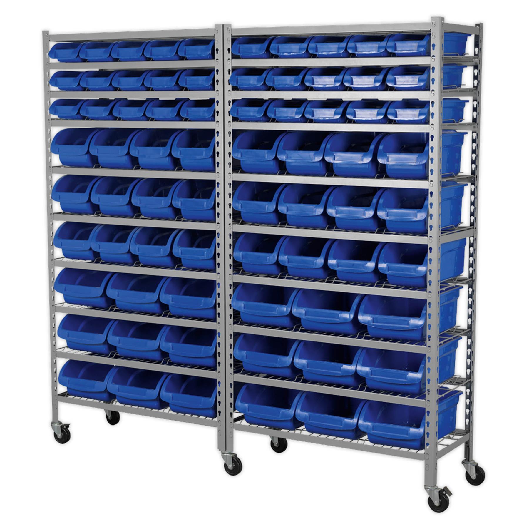 Sealey Mobile Bin Storage System 72 Bins Maximum weight of 200kg
