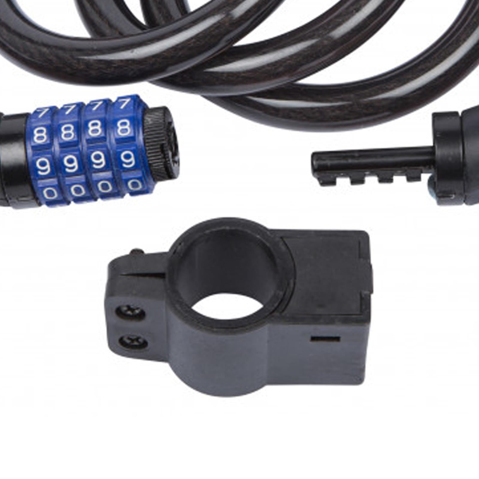 BlueSpot 1.5m x 15mm 4 Digit Combination Cable Bicycle Lock Bike Chain