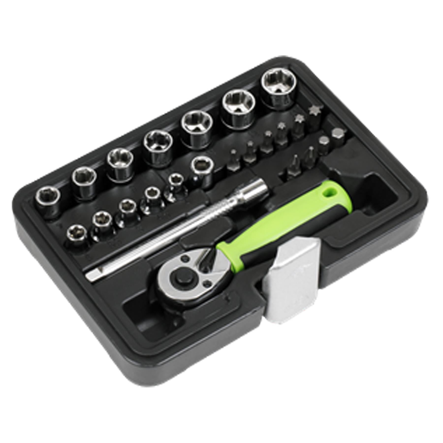 Sealey Socket Set 25pc 1/4"Sq Drive - Metric