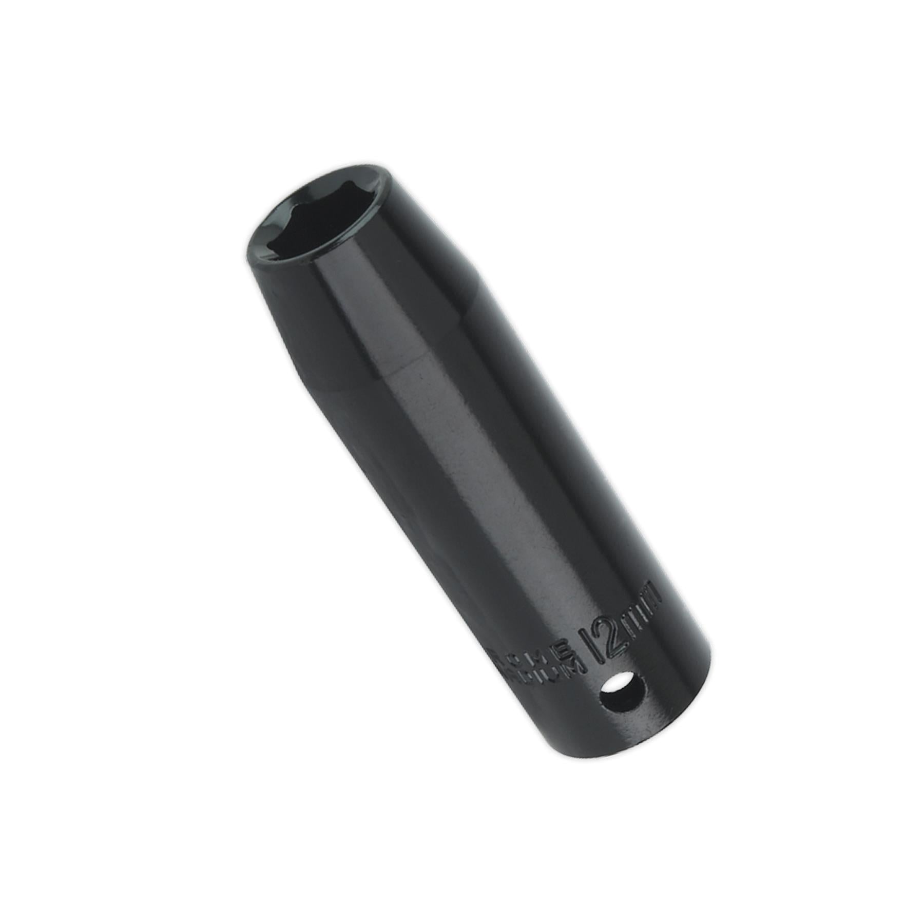 Sealey Impact Socket 12mm Deep 1/2"Sq Drive Chrome Vanadium