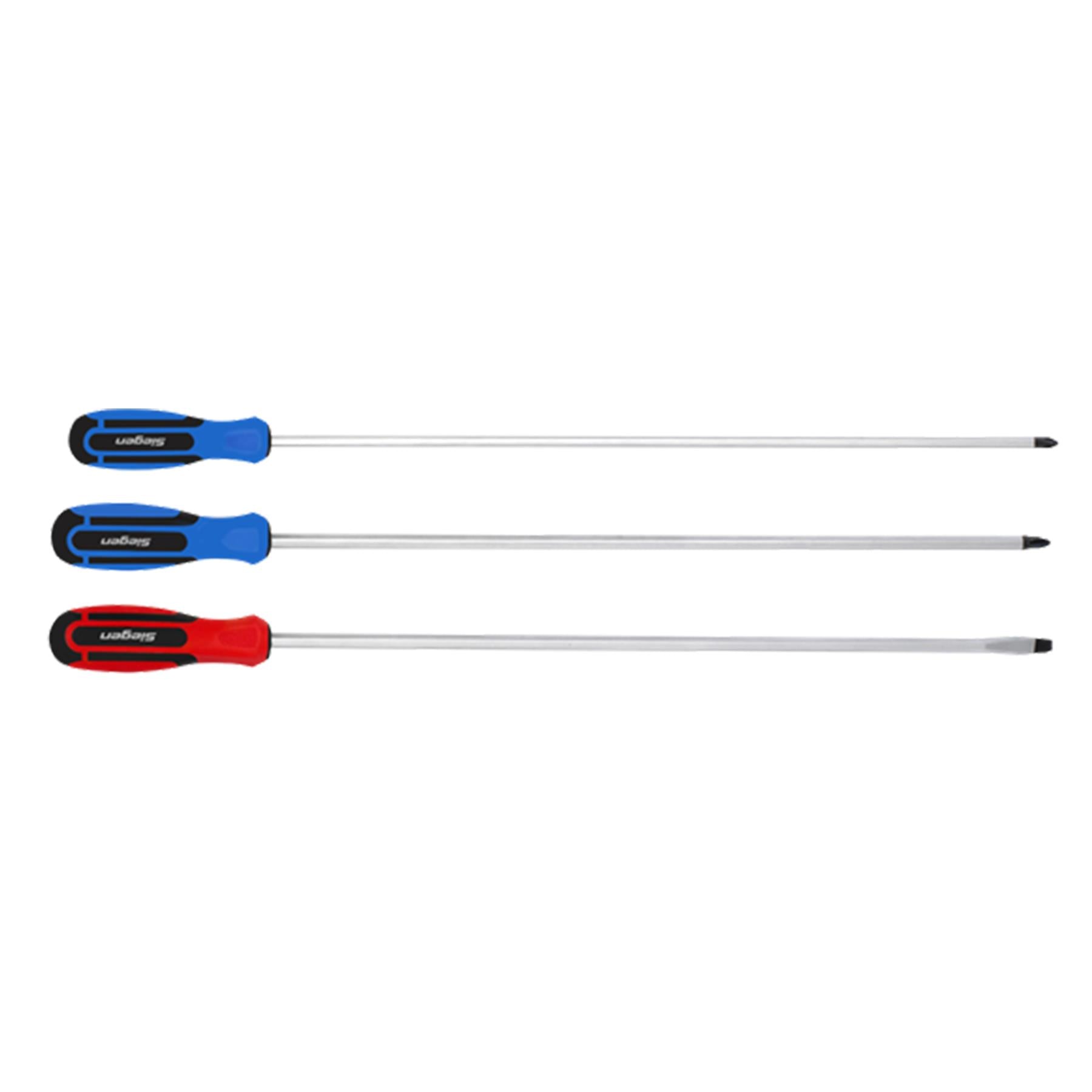 Sealey Screwdriver Set 3pc Extra-Long
