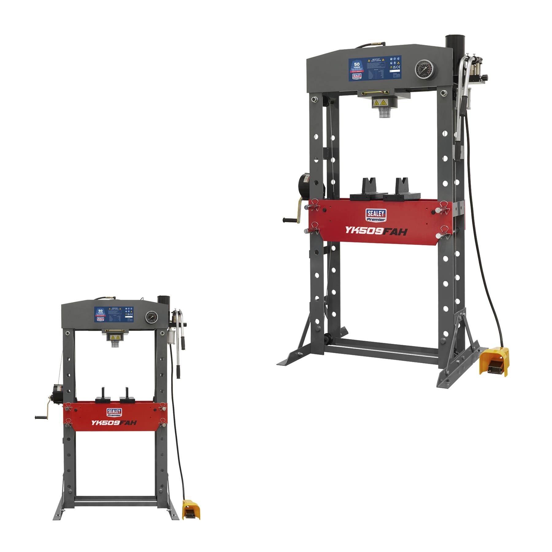 Sealey Air/Hydraulic Press 50tonne Floor Type with Foot Pedal
