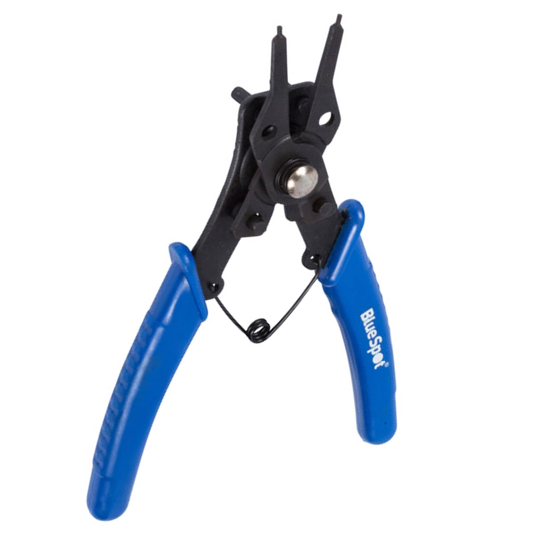 Bluespot Circlip Snap Ring Pliers Internal External Bent Straight 4 in 1 Plier