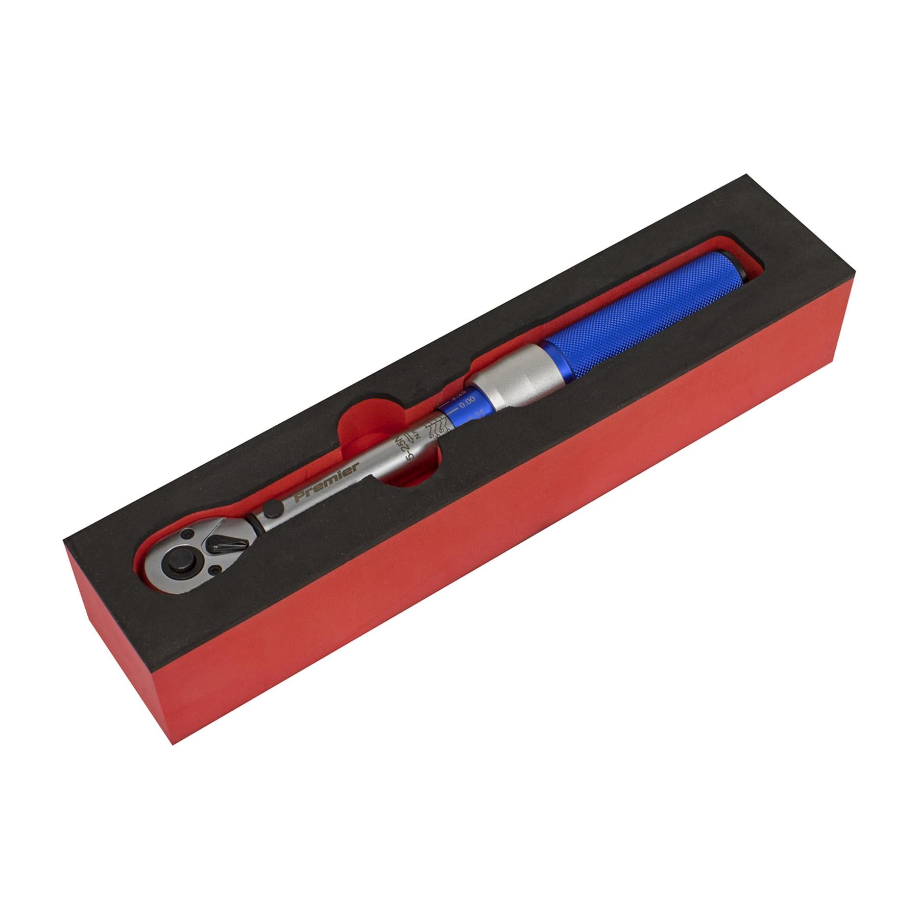 Sealey Torque Wrench Micrometer Style 3/8"Sq Dr. 5-25Nm-Calibrated