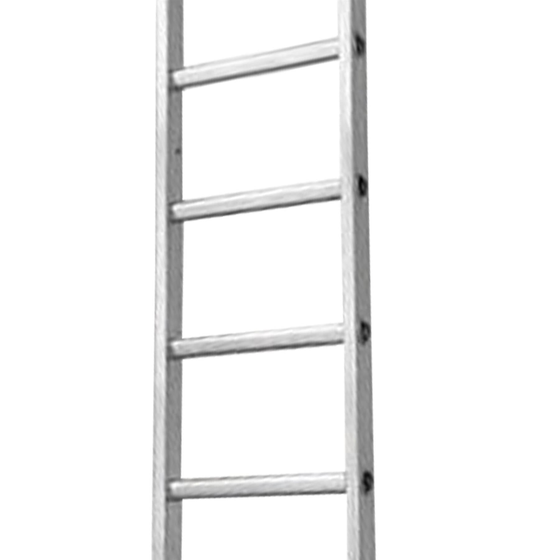 Dapetz PRo 17 Rung Aluminium Extension Ladder 4.5m, Single Section, Made In Uk