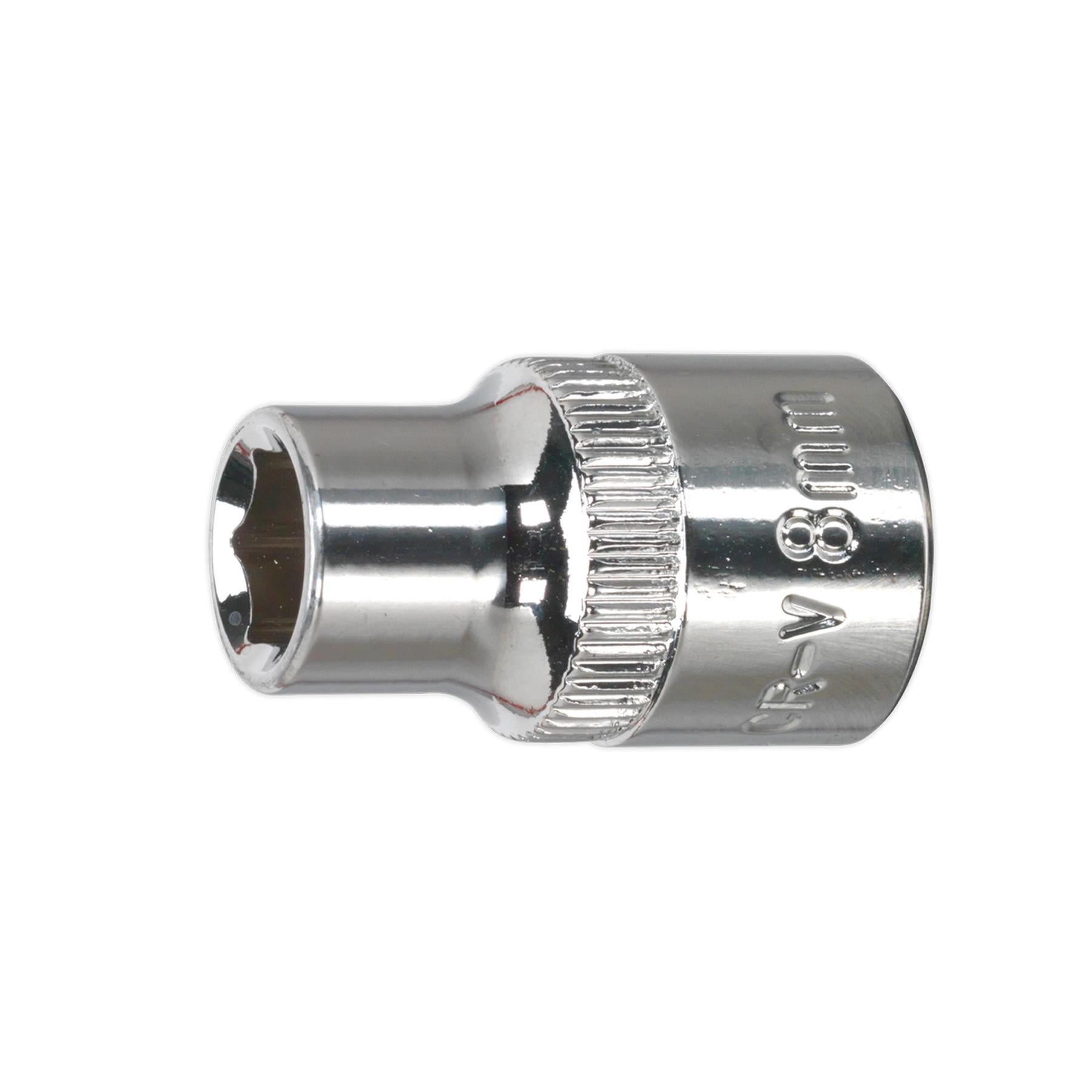 Sealey WallDrive Socket 8mm 3/8"Sq Drive Fully Polished