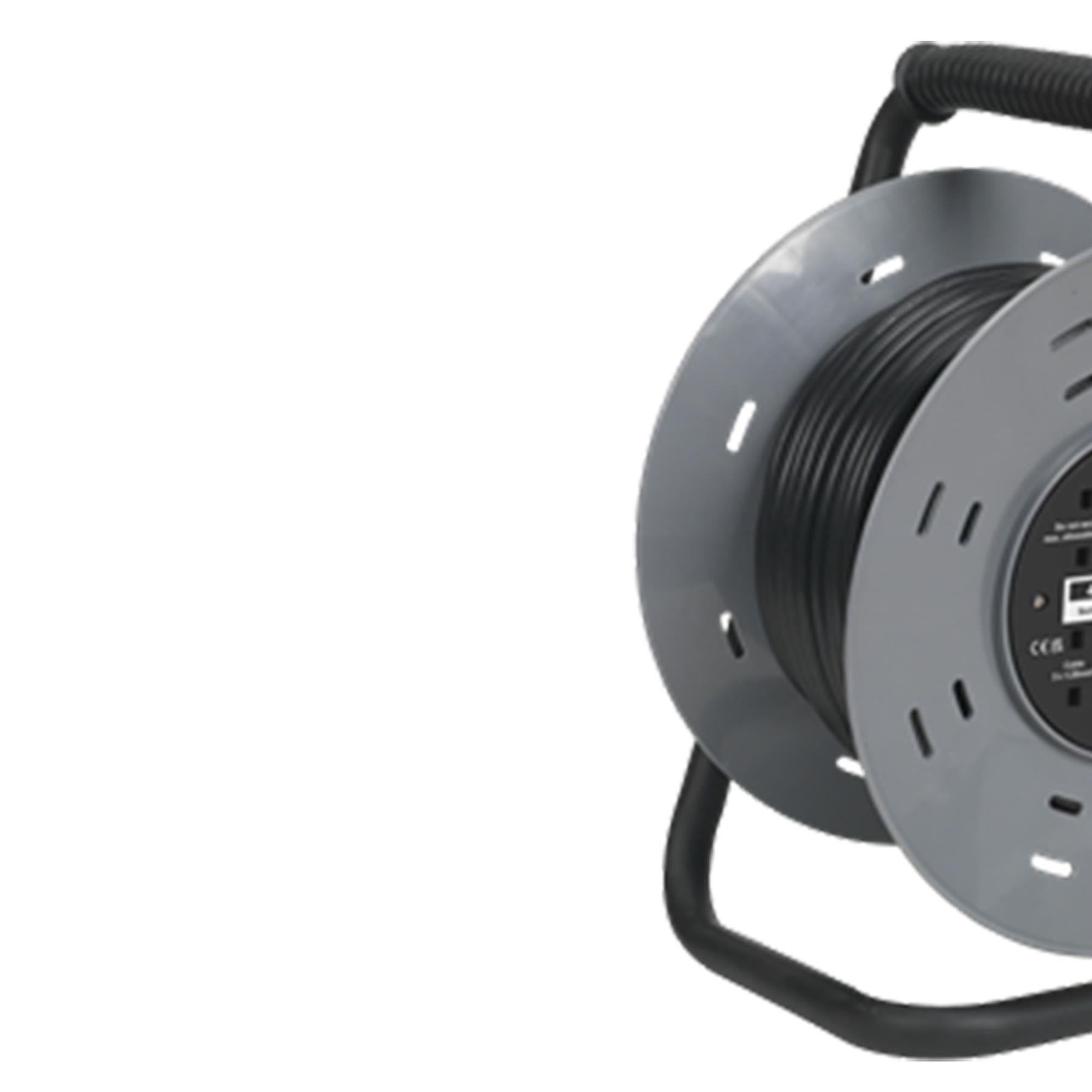 Sealey Cable Reel 50m 4 x 230V 1.25mm Thermal Trip