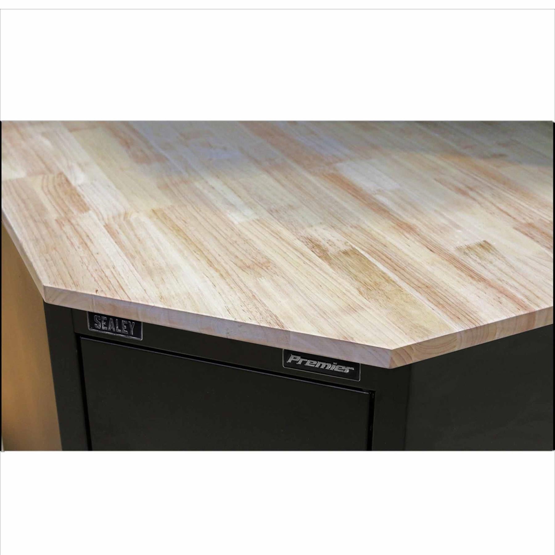 Sealey Hardwood Corner Worktop 930mm Corner Floor Cabinet