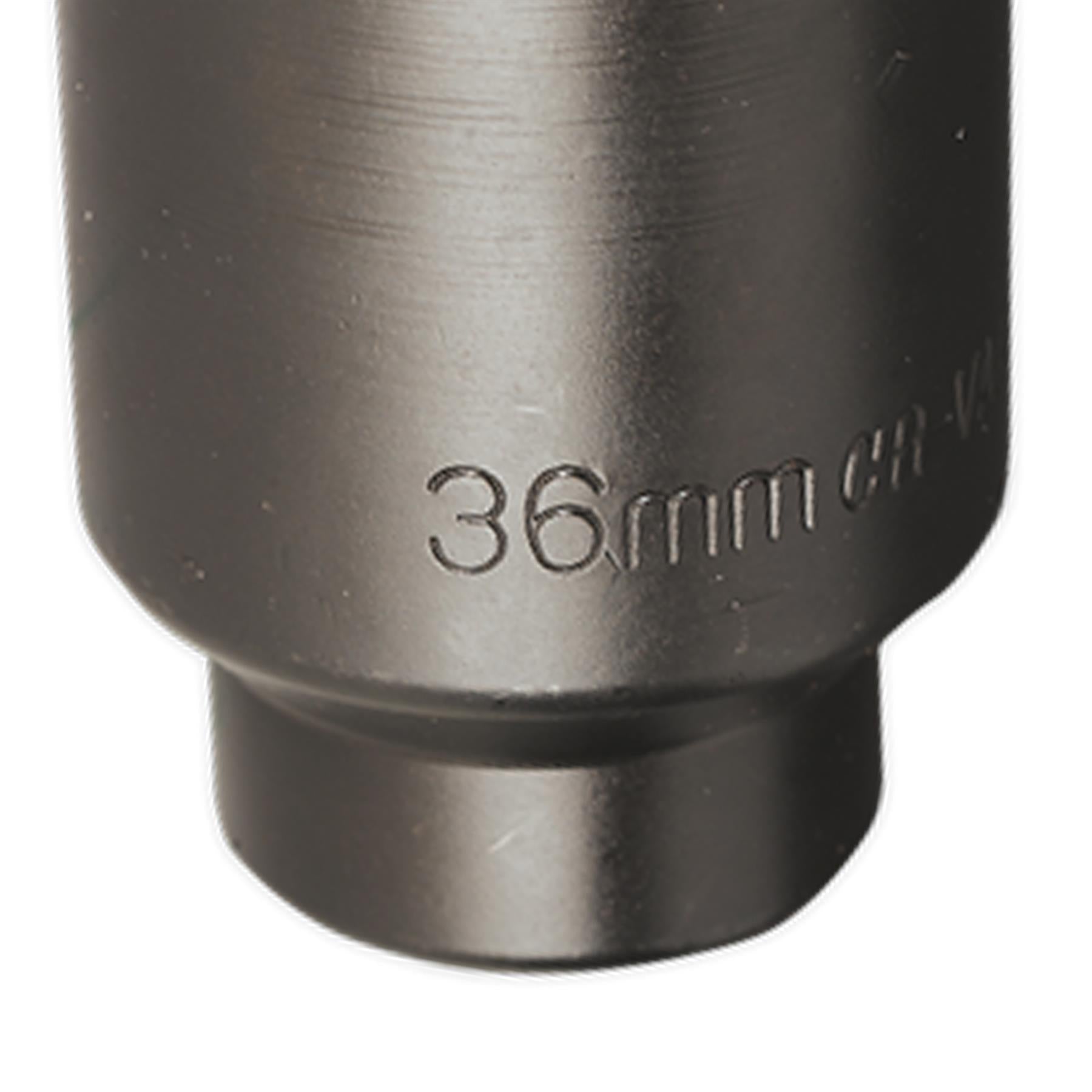 Sealey Impact Socket 36mm Bi-Hex Deep 1/2"Sq Drive
