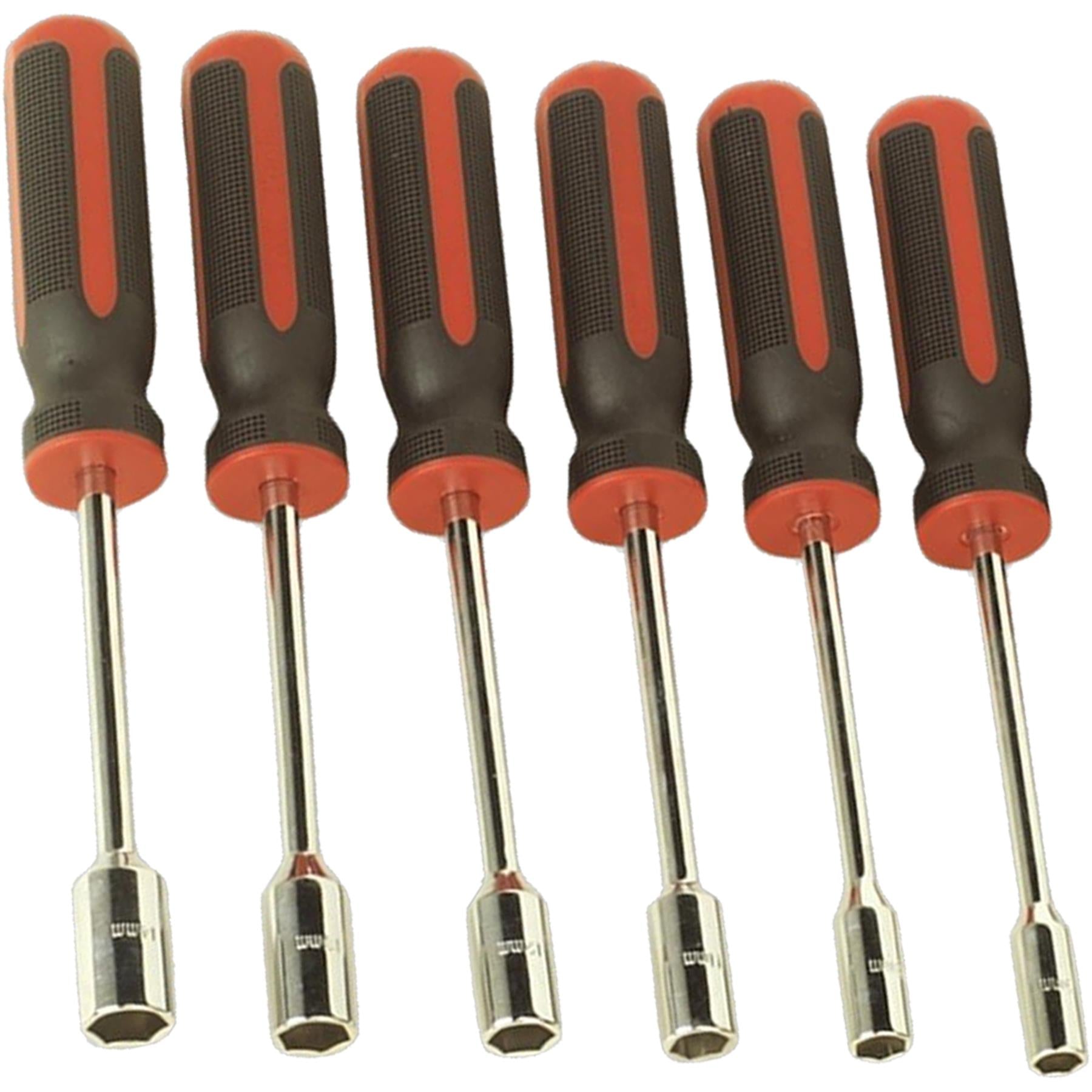 Sealey 12pc Nut Driver Spinner Screwdriver Set 4-14mm Hex 240mm Length AK4911