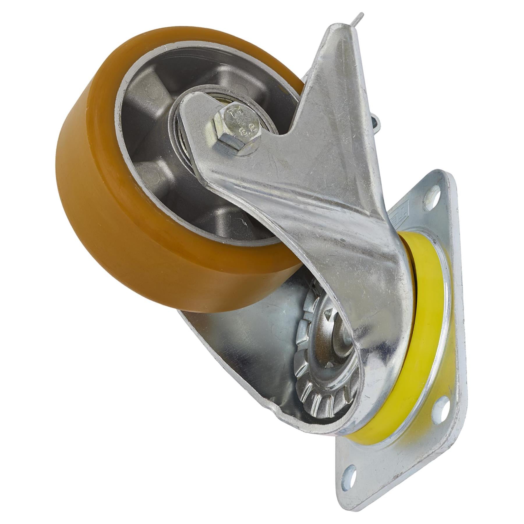 Sealey Castor Wheel Swivel Plate with Total Lock 125mm