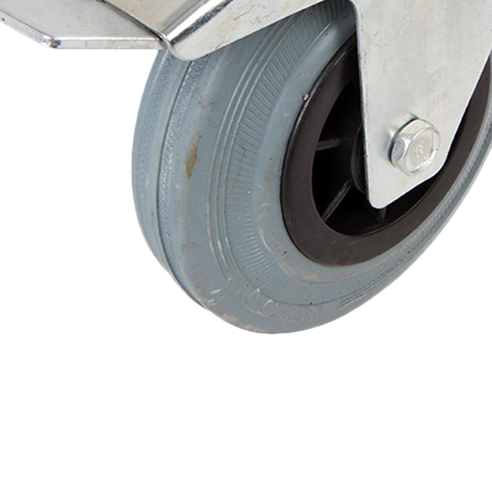 Heavy Duty Swivel Rubber Castor Caster Wheels Cart Wheel 125mm 3 PC