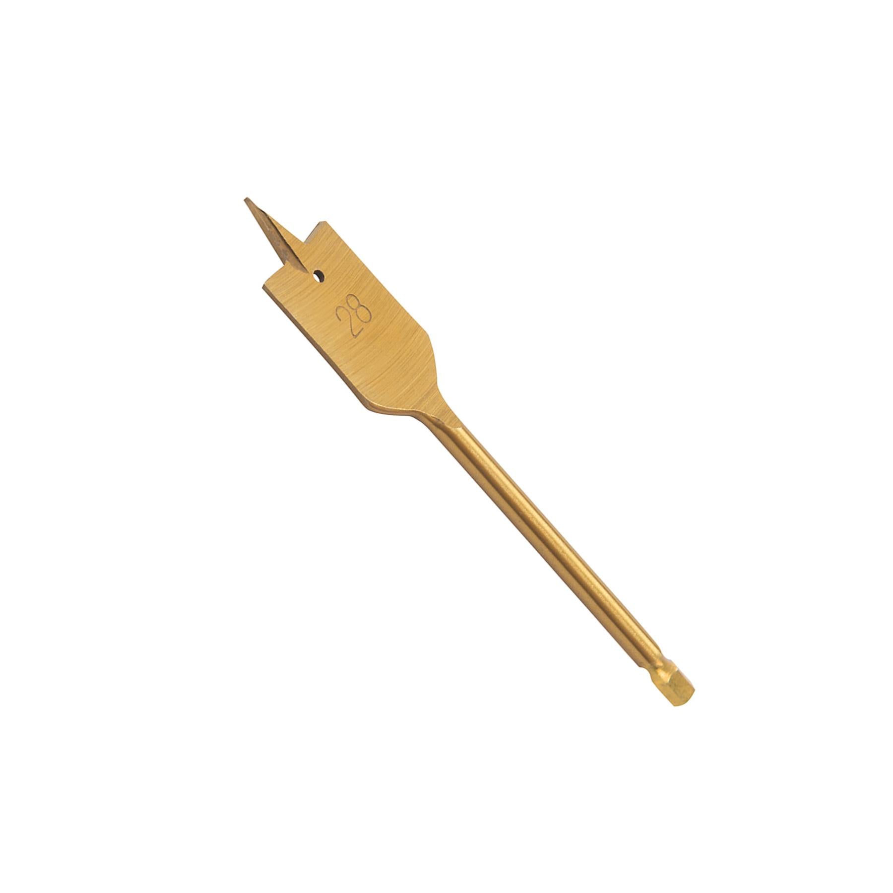 Flat Wood Drill Bit Set Titanium Hole Cutter Borer Titanium-Gold 28mm