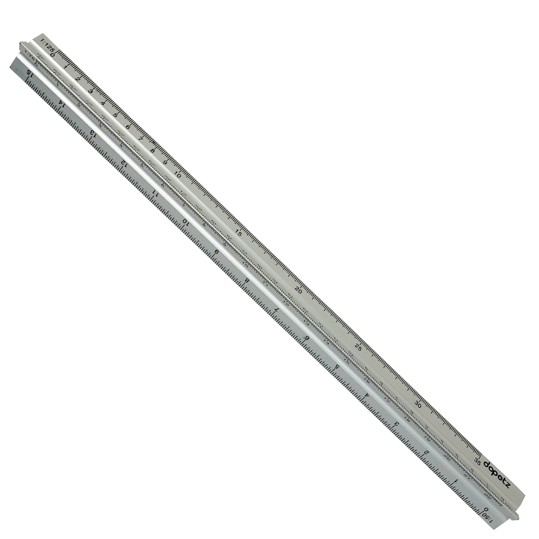 30cm Triangular Aluminium Tri Scale Metal Ruler Architects Engineers Rule 12"
