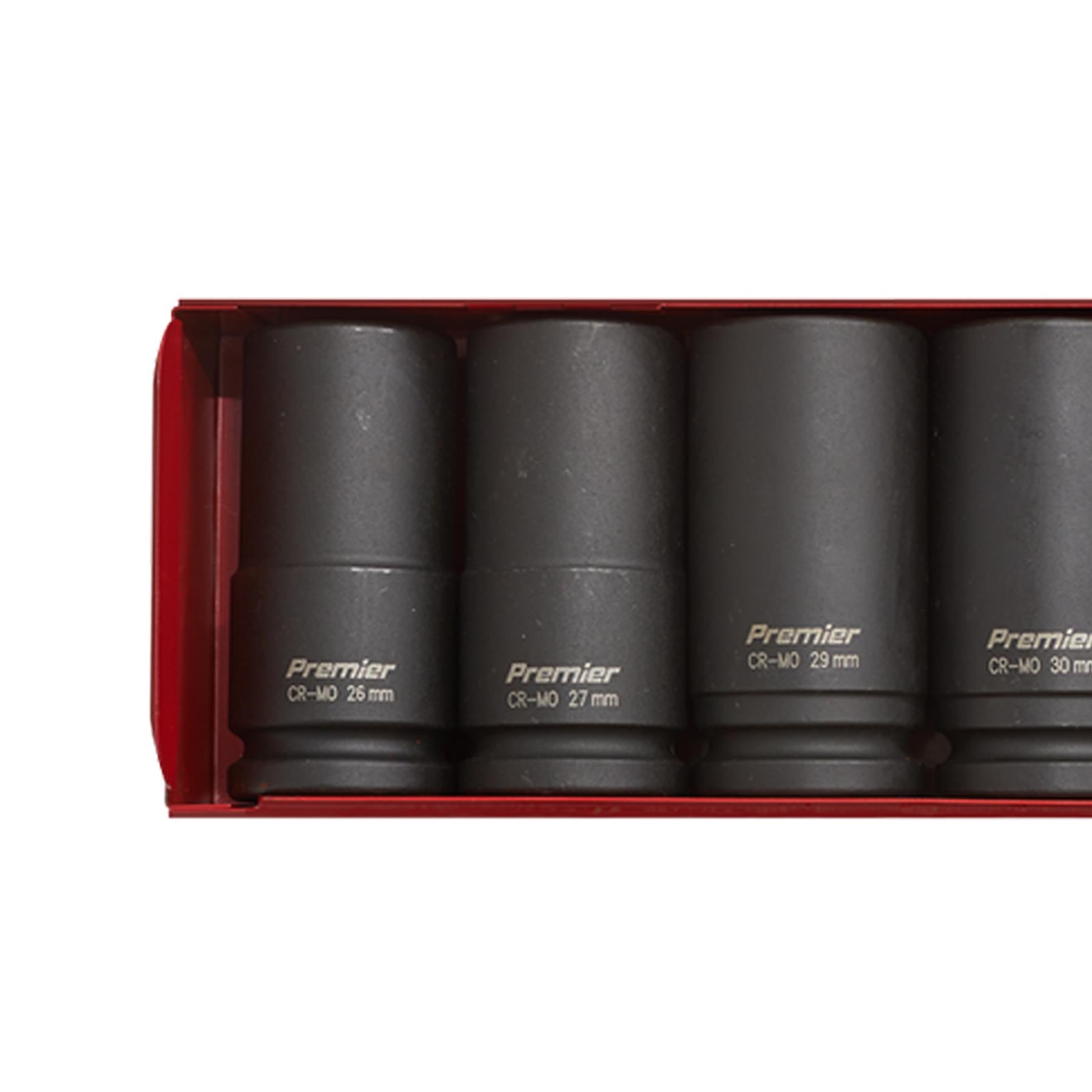 Sealey Impact Socket Set 8pc 3/4"Sq Drive Deep Metric Chrome Molybdenum Steel
