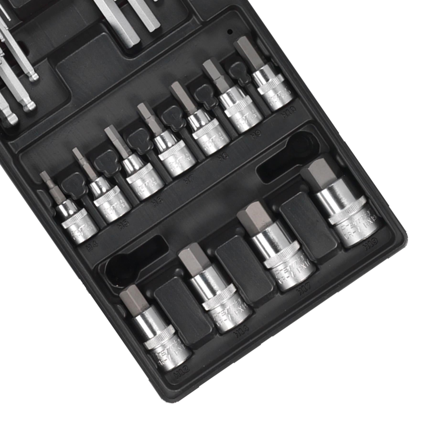 Sealey Tool Tray with Hex/Ball-End Hex Keys & Socket Bit Set 29pc
