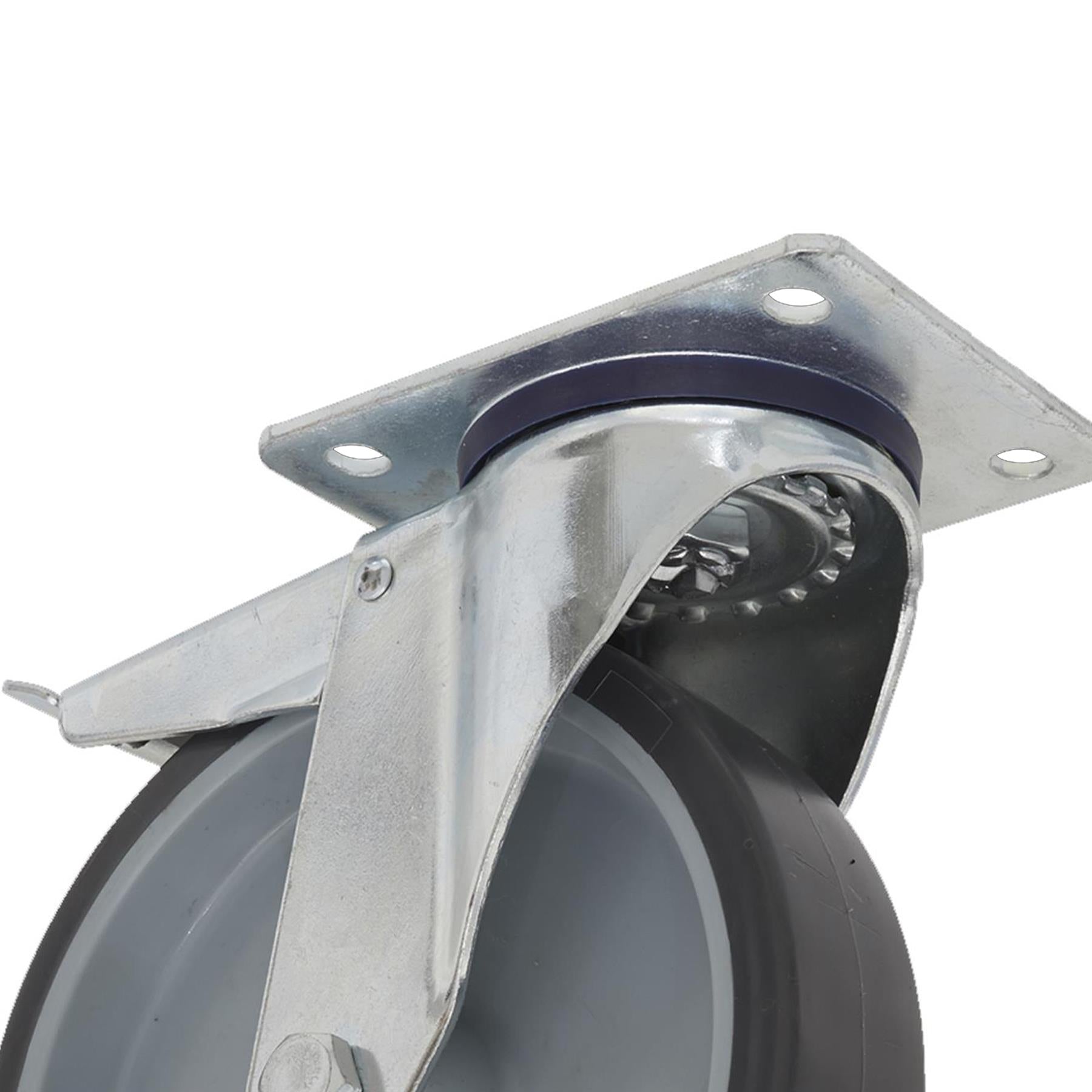 Sealey Medium-Duty Swivel Castor Wheel with Total Lock 75mm