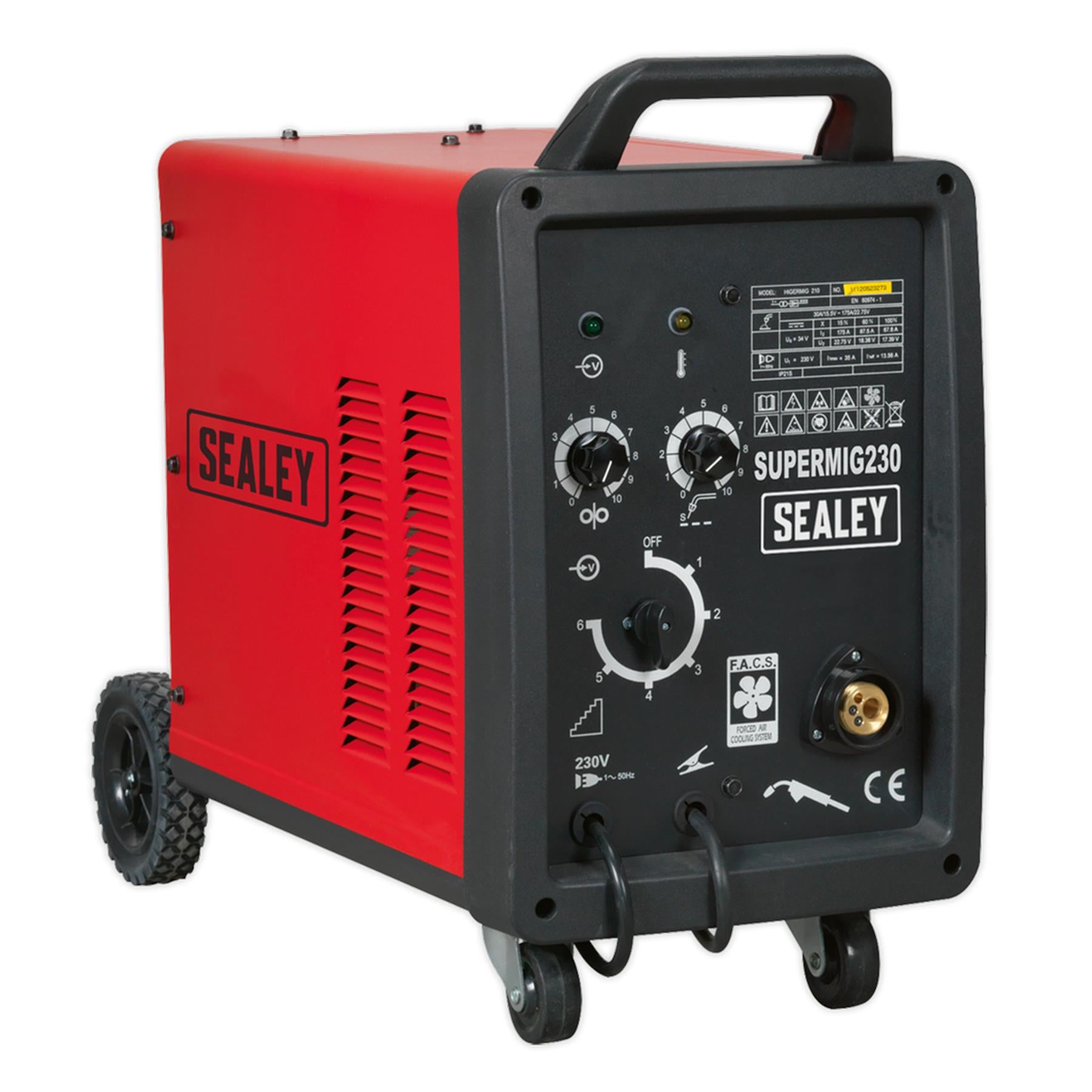 Sealey Professional MIG Welder 230A 230V with Binzel Euro Torch