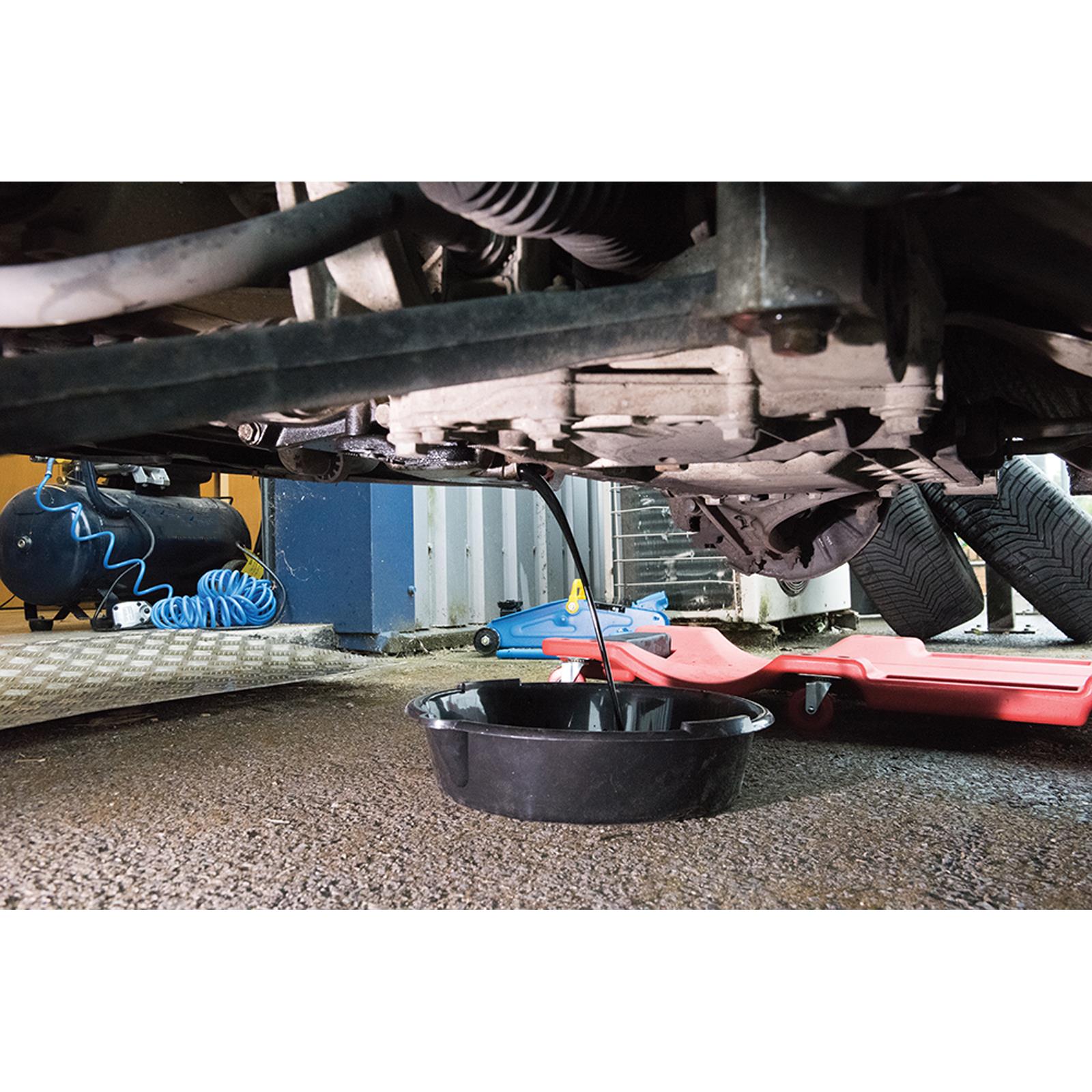 Oil Drain Pan 6 Litres Workshop Garage Car Vehicle 6L Draining Durable Plastic