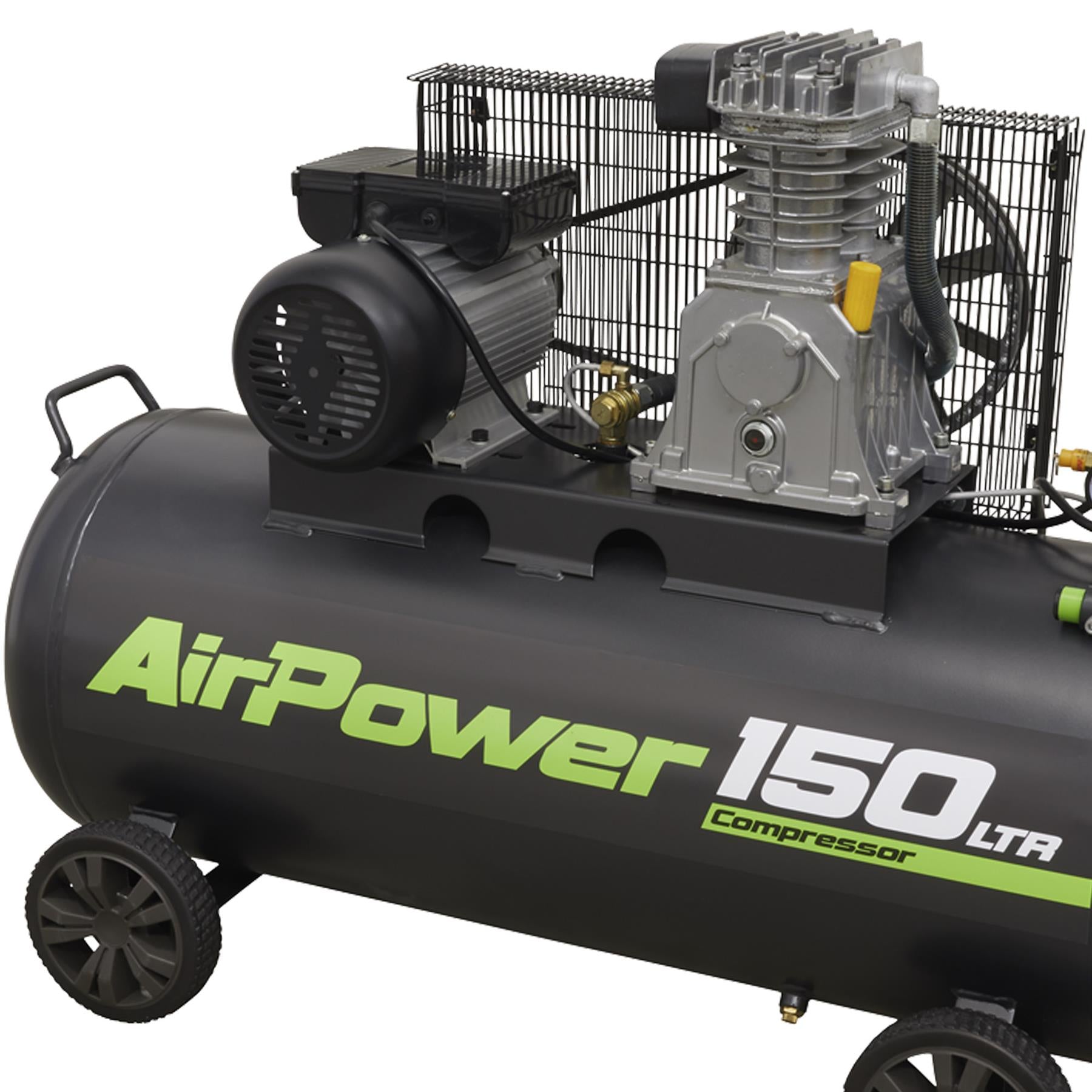 Sealey Compressor 150L Belt Drive 3hp With Aluminium Cylinders