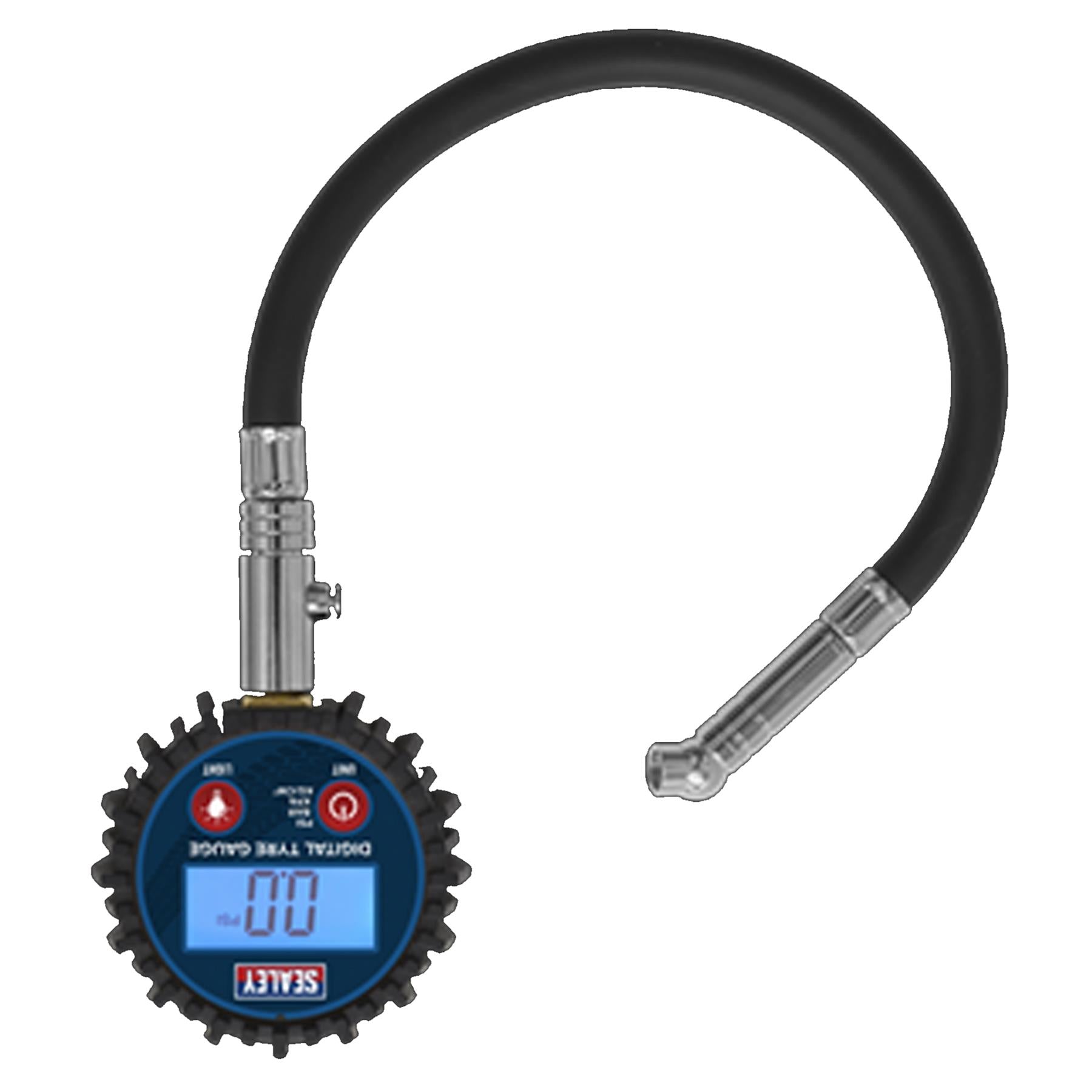 Sealey Digital Tyre Pressure Gauge with Push-On Connector