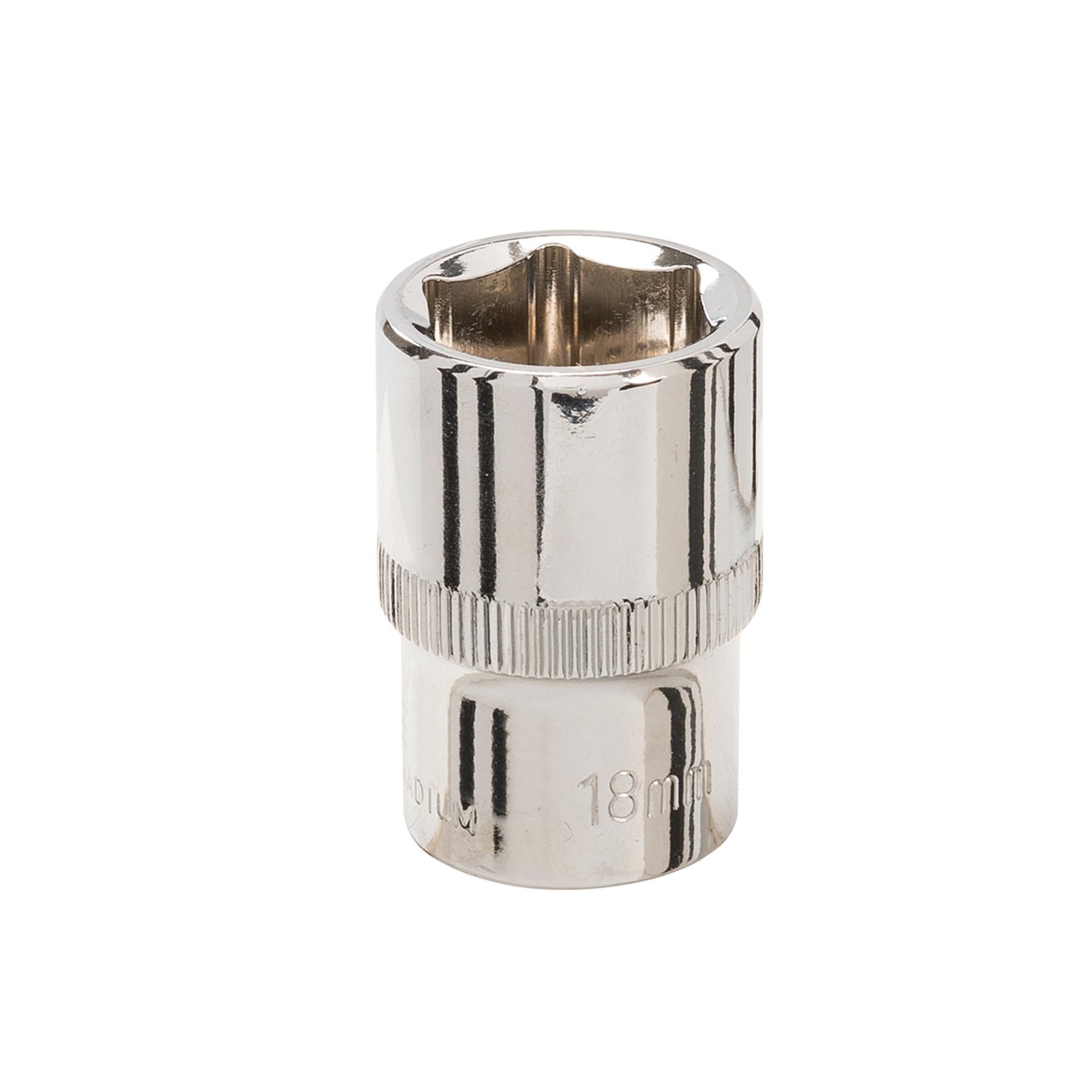 Socket 1/2" Drive Metric Hex Square 18mm Individual Hex Polished Crv Quality