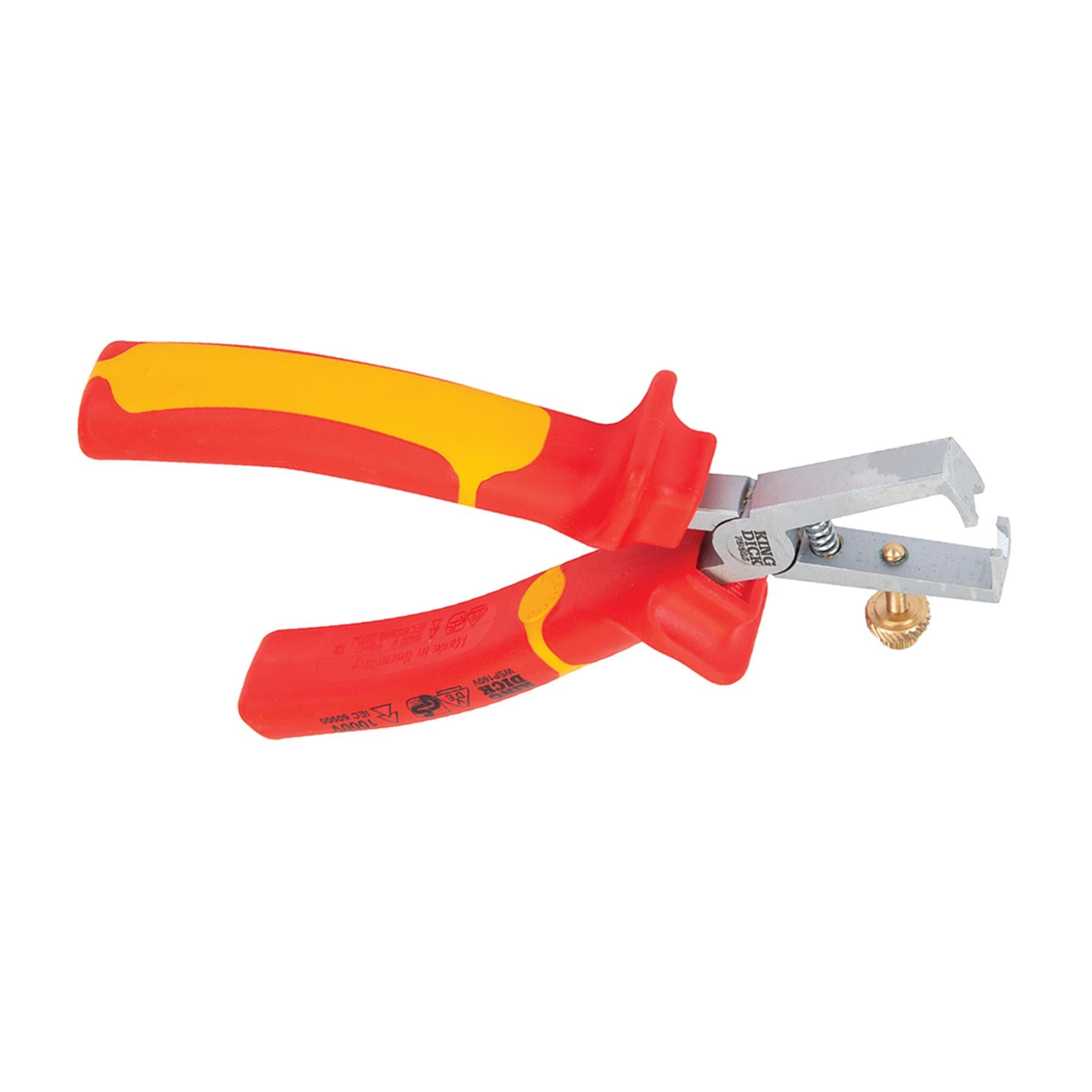 King Dick VDE Wire Stripping Pliers 160mm High-Grade Steel