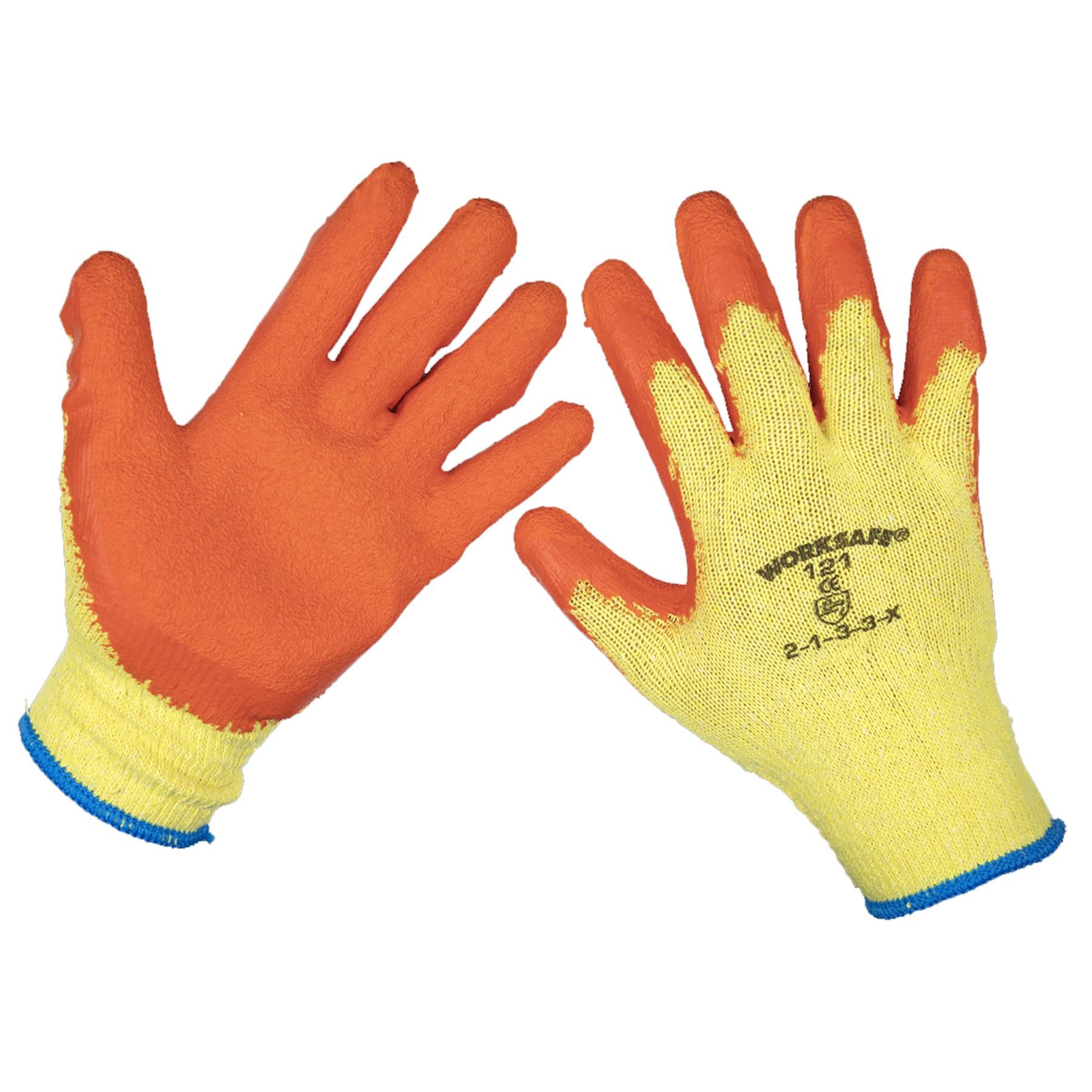 Sealey Super Grip Knitted Gloves Latex Palm (X-Large)-Pack of 6 Prs