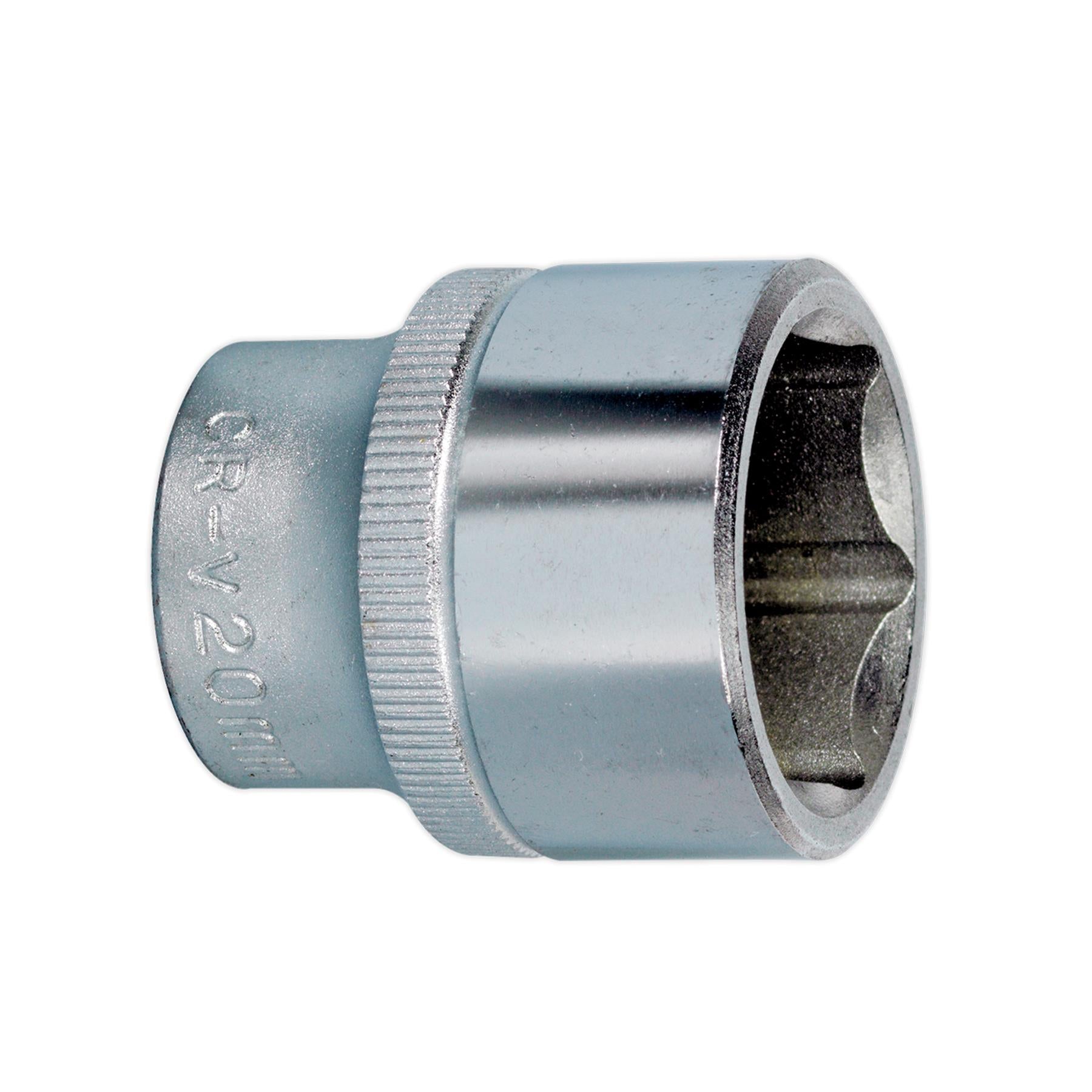 Sealey WallDrive® Socket 20mm 3/8"Sq Drive Chrome Vanadium Steel