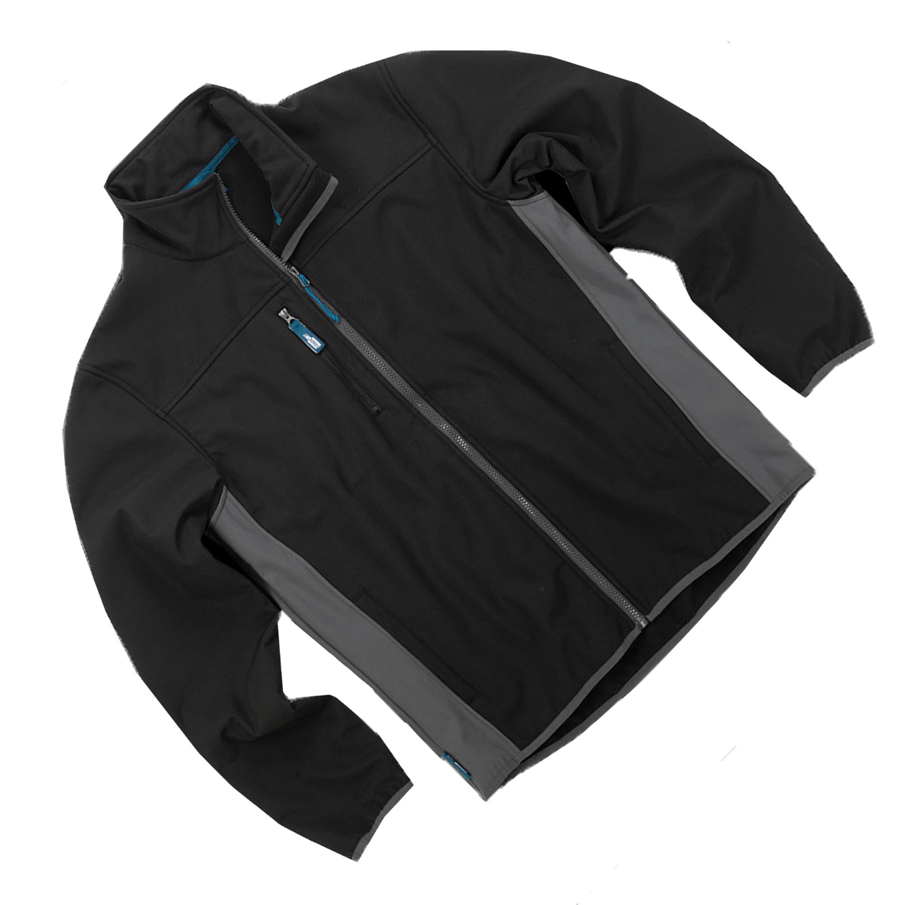 Tough Grit 2-tone Softshell Trade Tech Windproof Jacket Black/Charcoal M