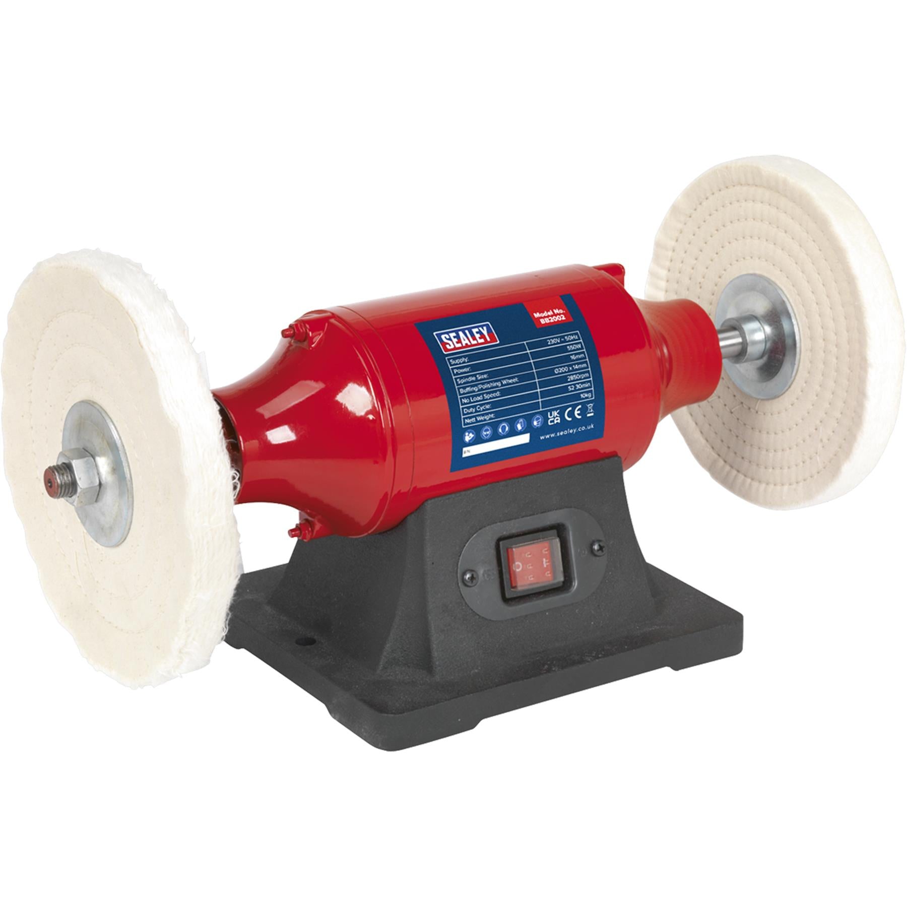 Sealey Bench Mounting Buffer/Polisher 200mm 550W/230V