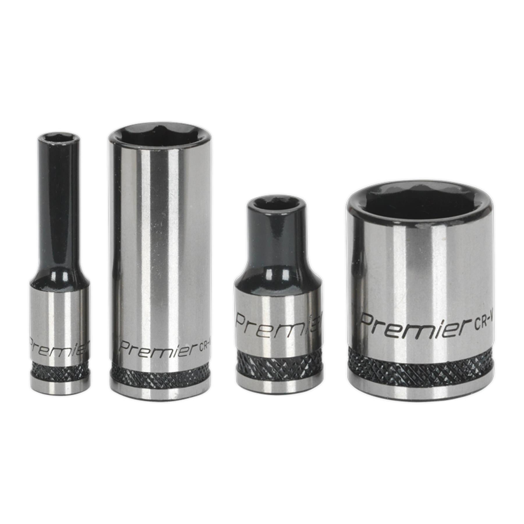 Sealey Socket Set 32pc 1/4"Sq Dr 6pt WallDrive Metric Black Series