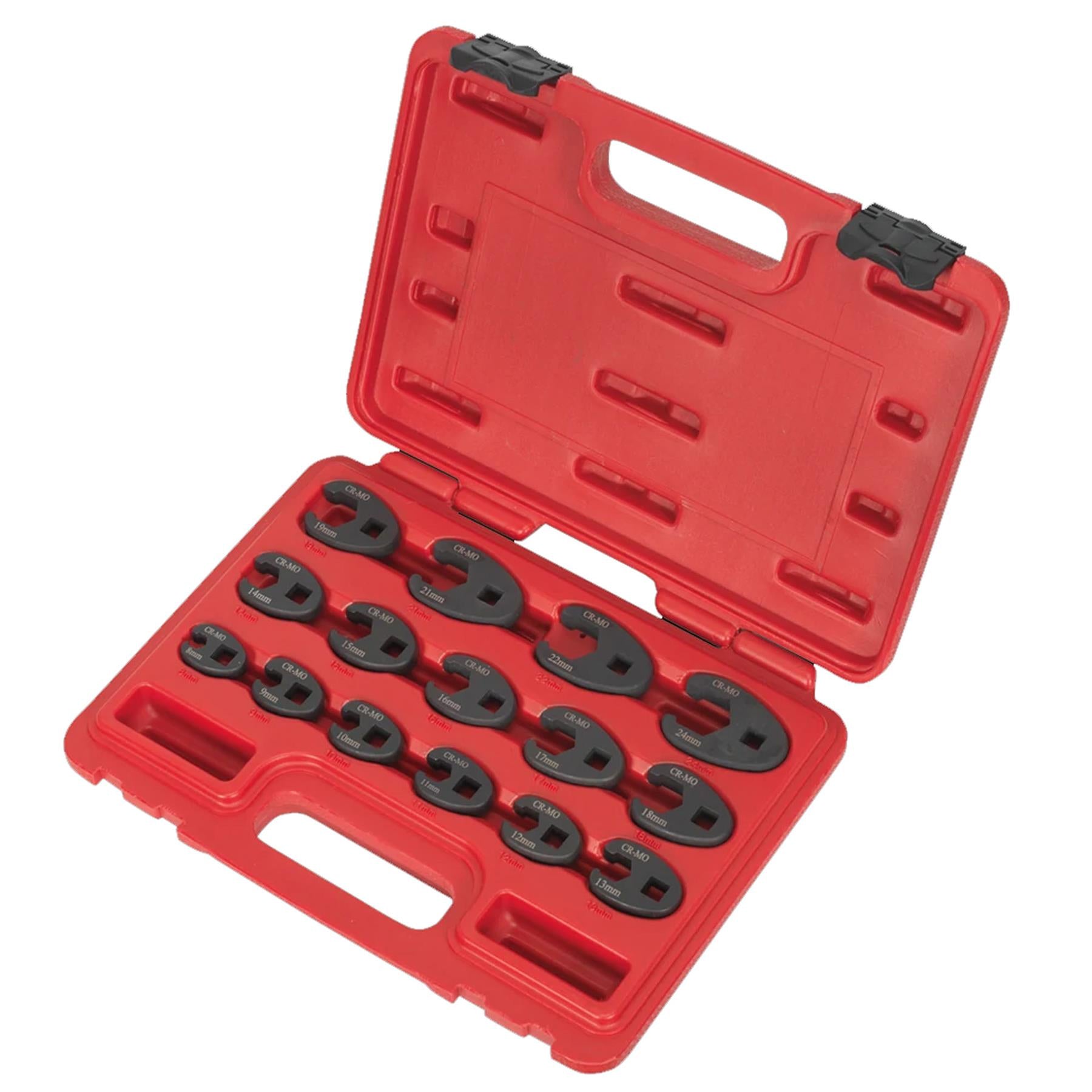 Sealey Crow's Foot Spanner Set 15pc 3/8"Sq Drive Metric