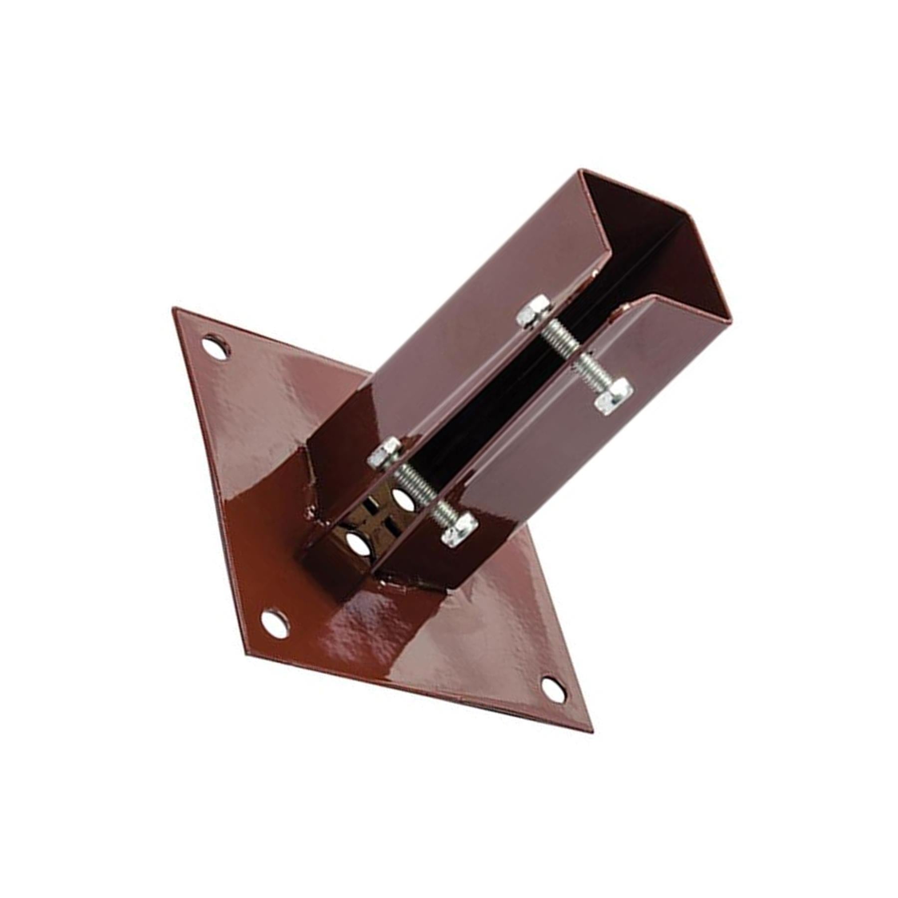 Fence Post Support Bolt Down 2" 50mm Garden Holder Like Metpost Bolt Grip Brown 12PC