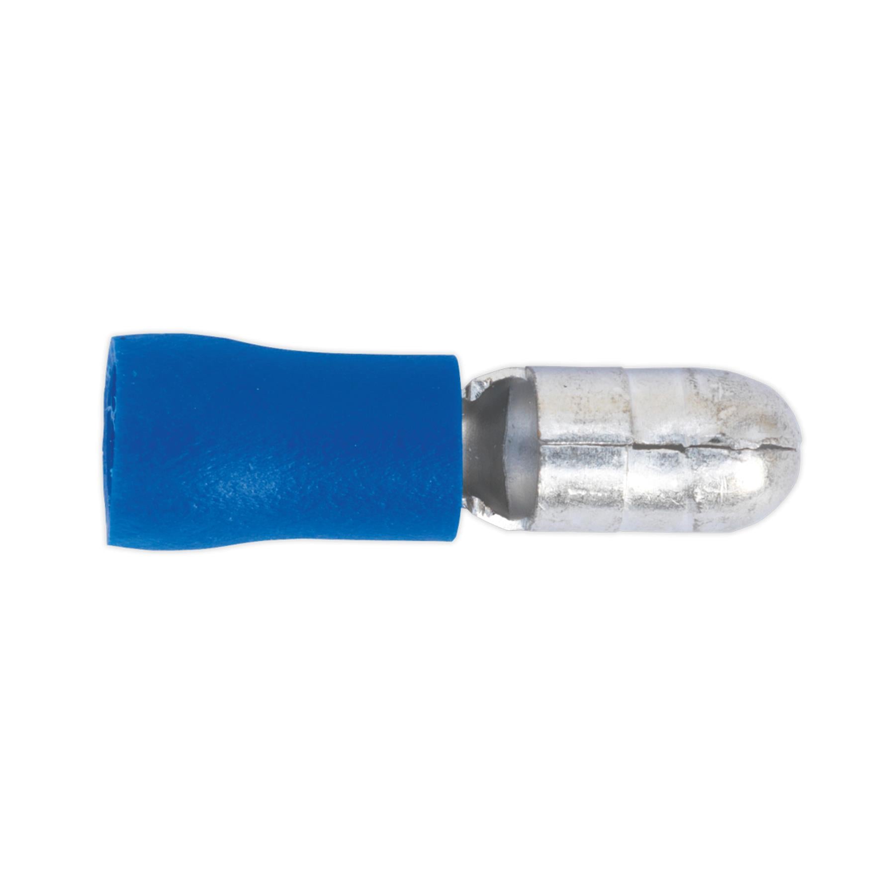 Sealey Bullet Terminal 5mm Male Blue Pack of 100
