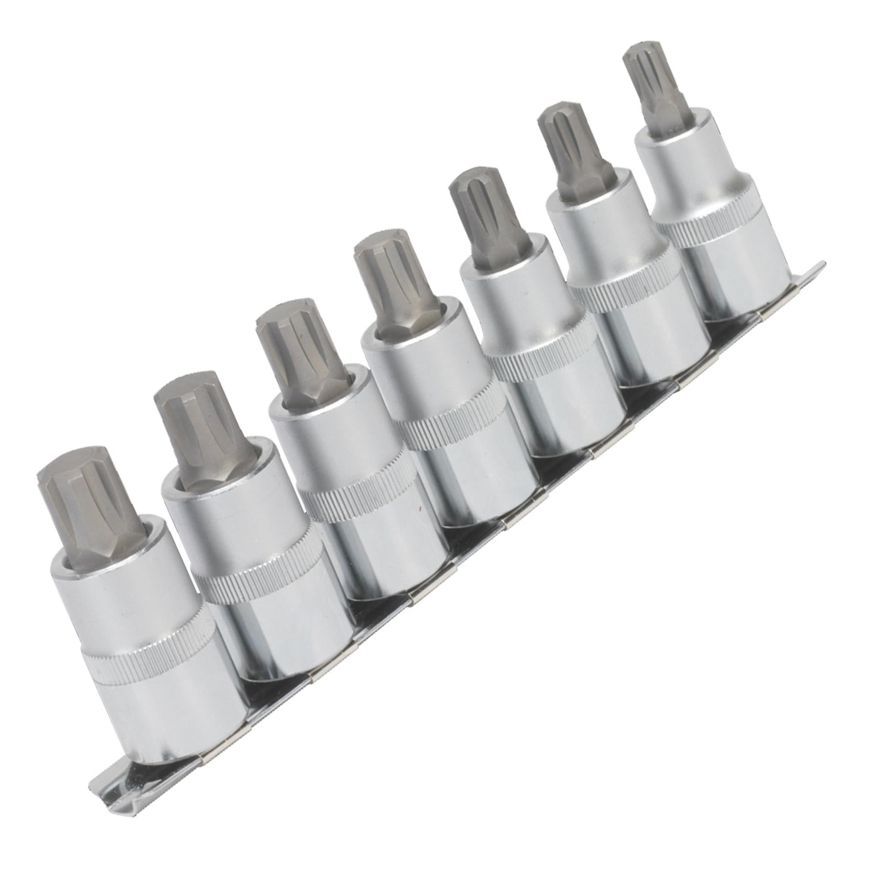 Sealey Ribe Socket Bit Set 7pc 1/2"Sq Drive 55mm
