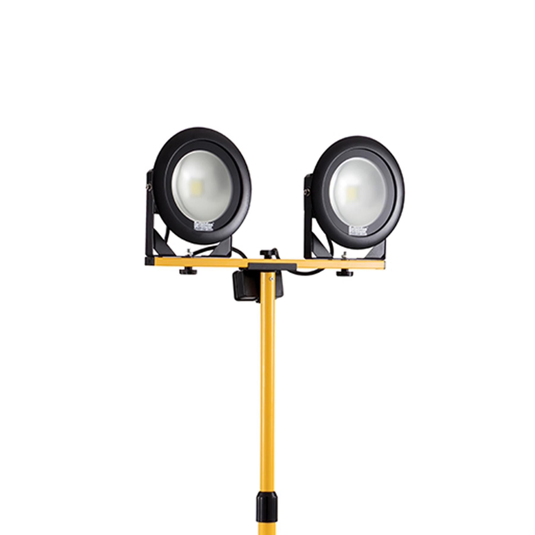 Defender LED Twin Telescopic Tripod Light 13A 240V Shatterproof