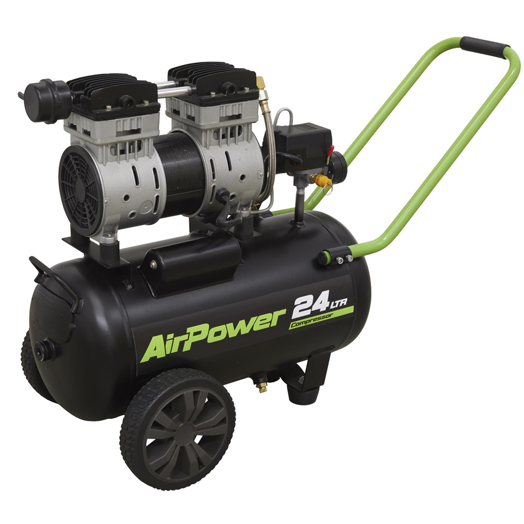 Sealey Silent Compressor 24L Direct Drive 1hp Aluminium cylinder