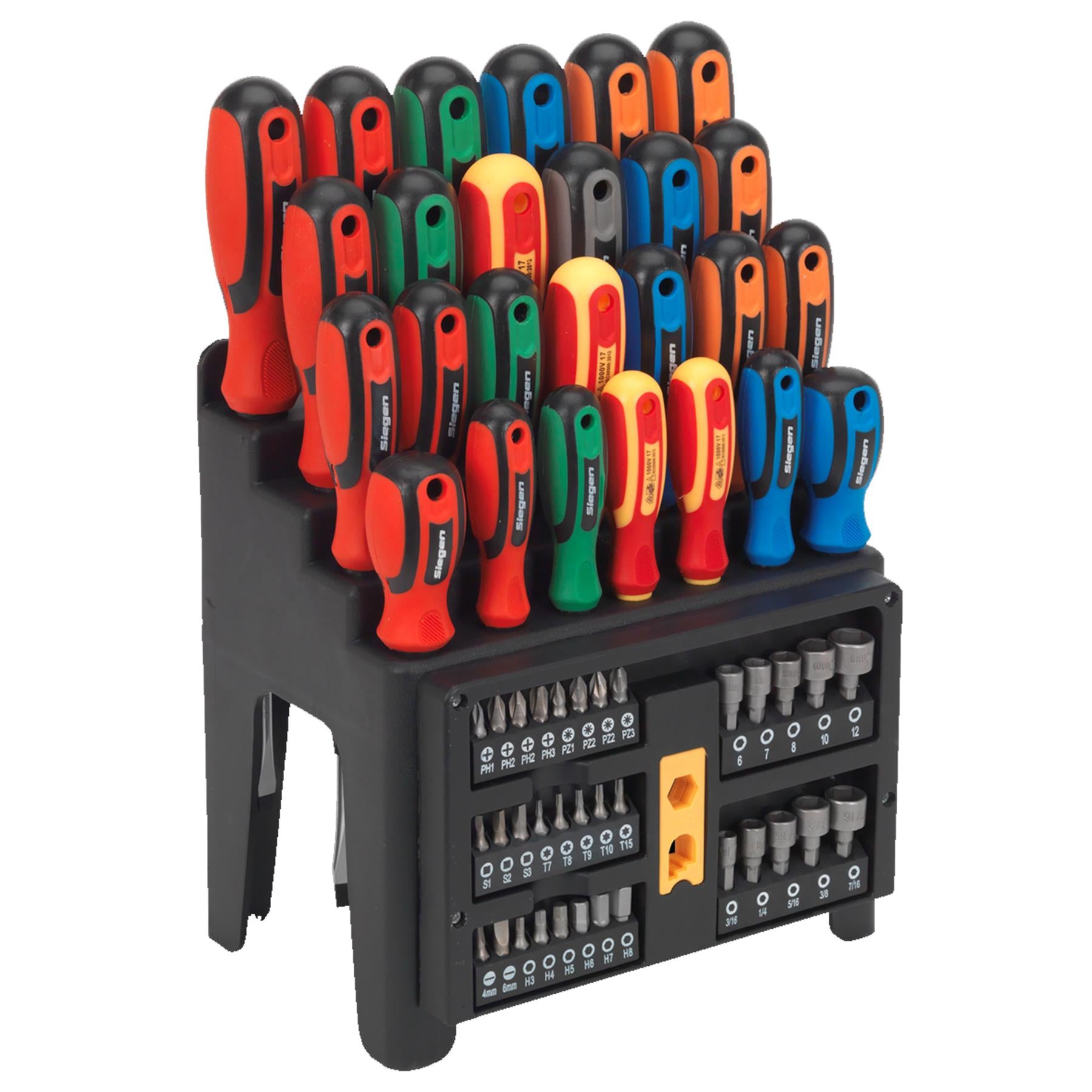 Sealey Screwdriver, Bit & Nut Driver Set 61pc
