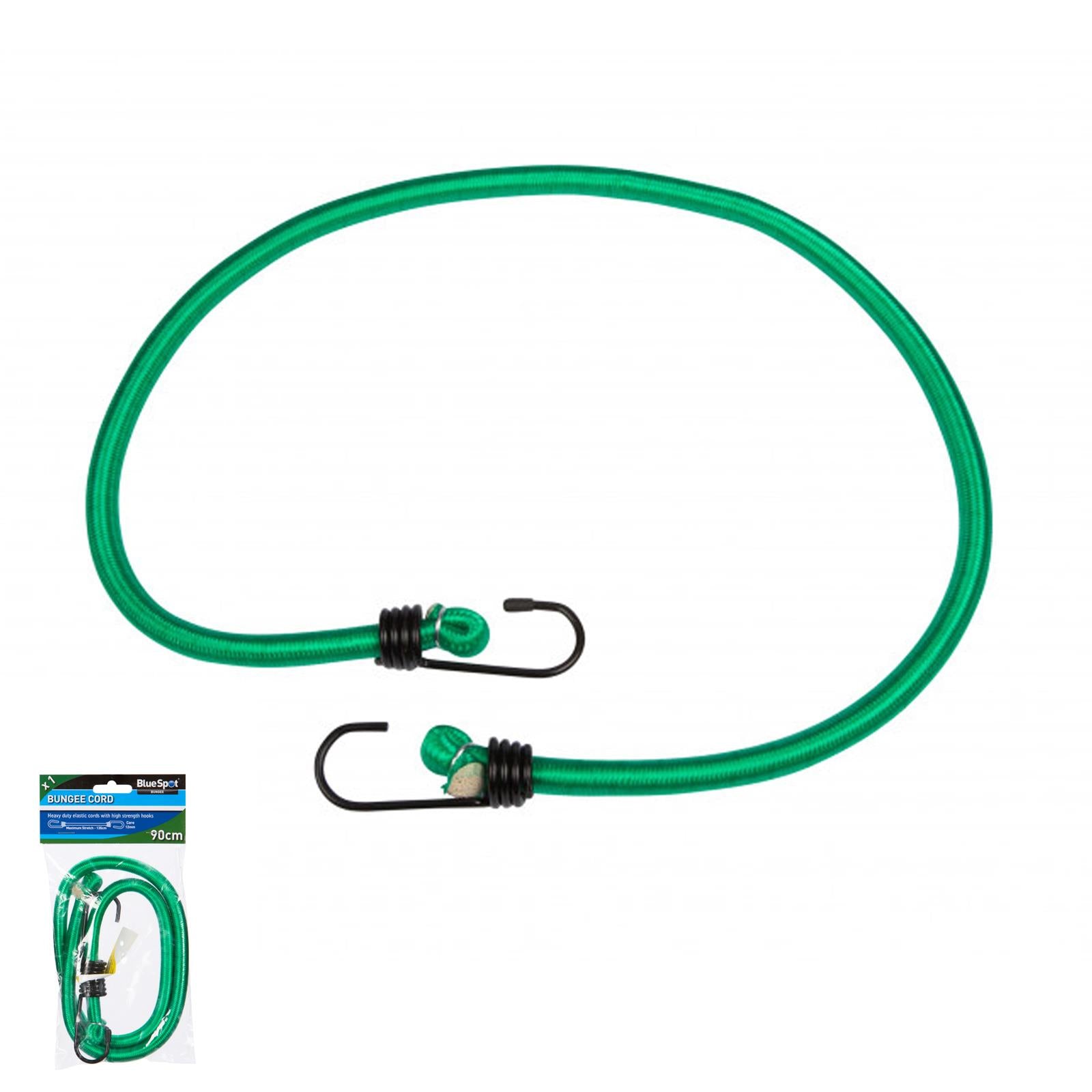 BlueSpot Bungee Cord 90 x 12mm Heavy Duty Round Hooks Bike Luggage Binding New