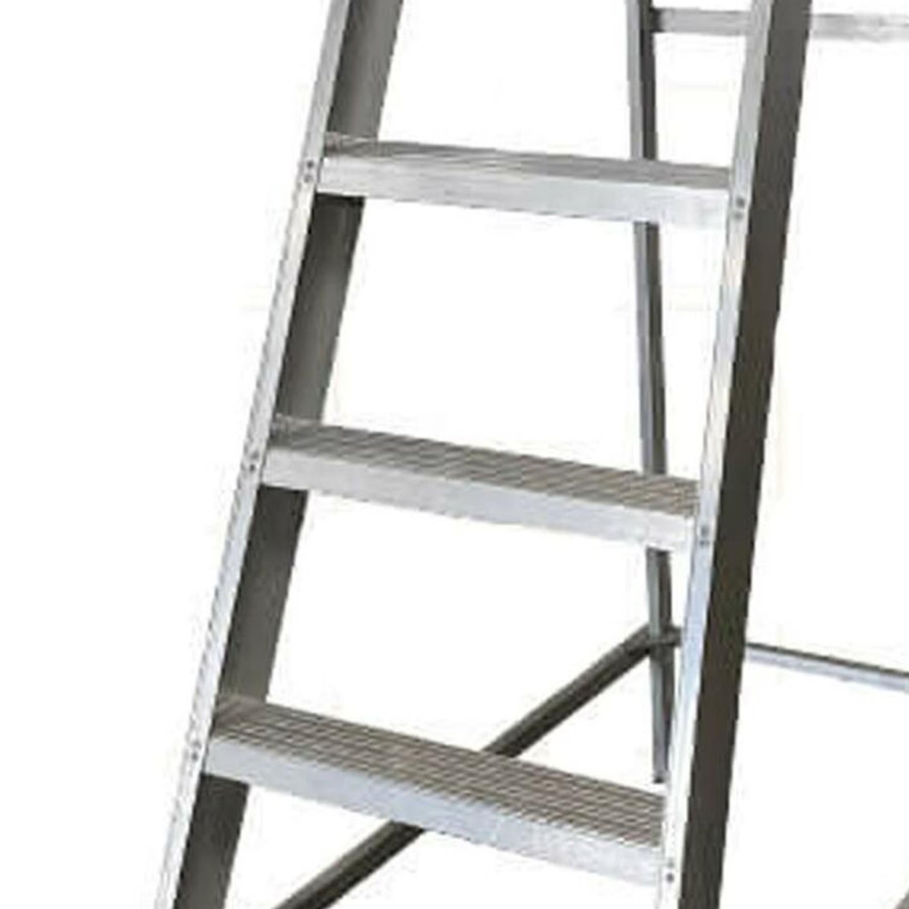 Dapetz Aluminium 5 Tread Single Sided Machine Step Ladder, 150 Kg, Made In UK