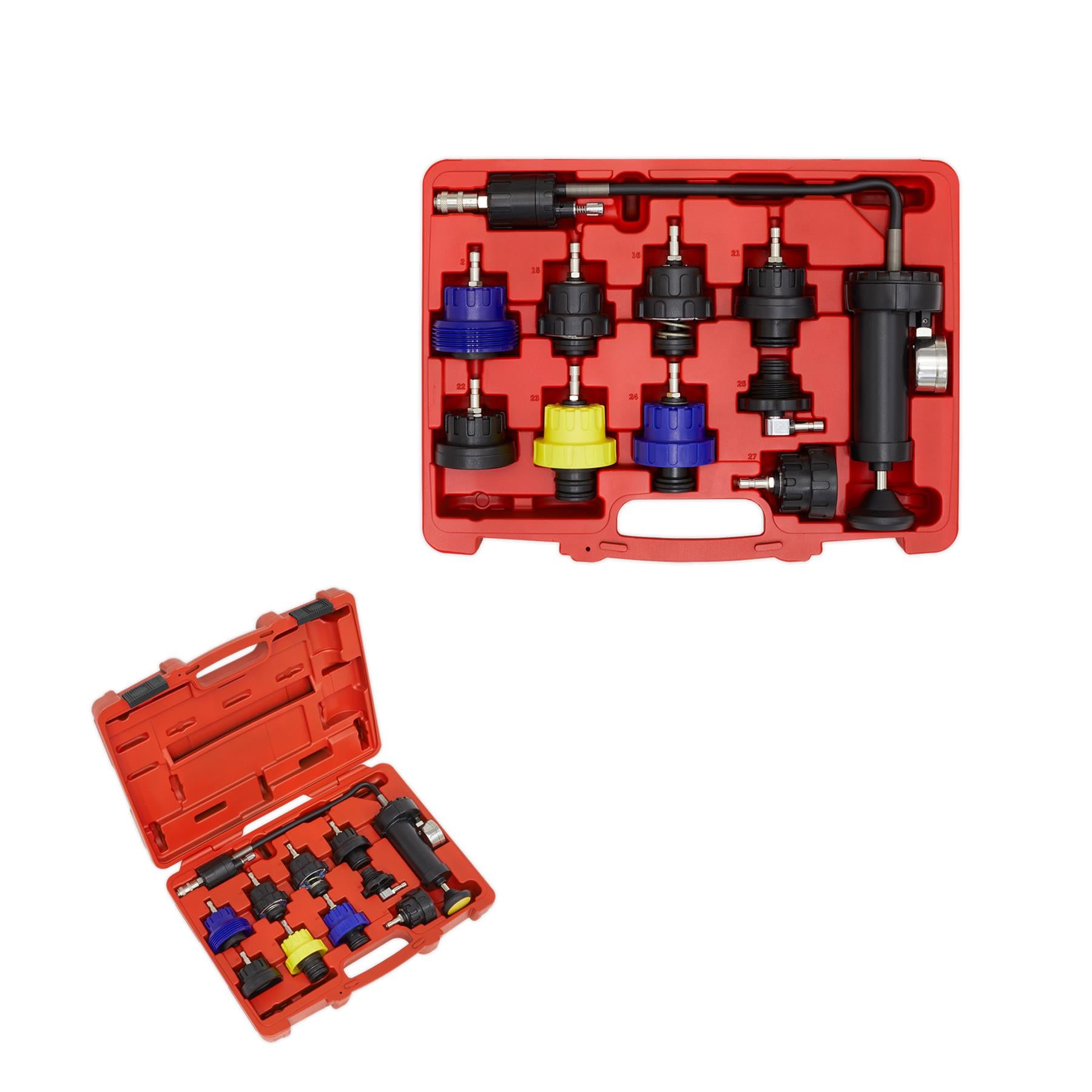 Sealey Cooling System Pressure Test Kit 10pc Quick Release Couplings
