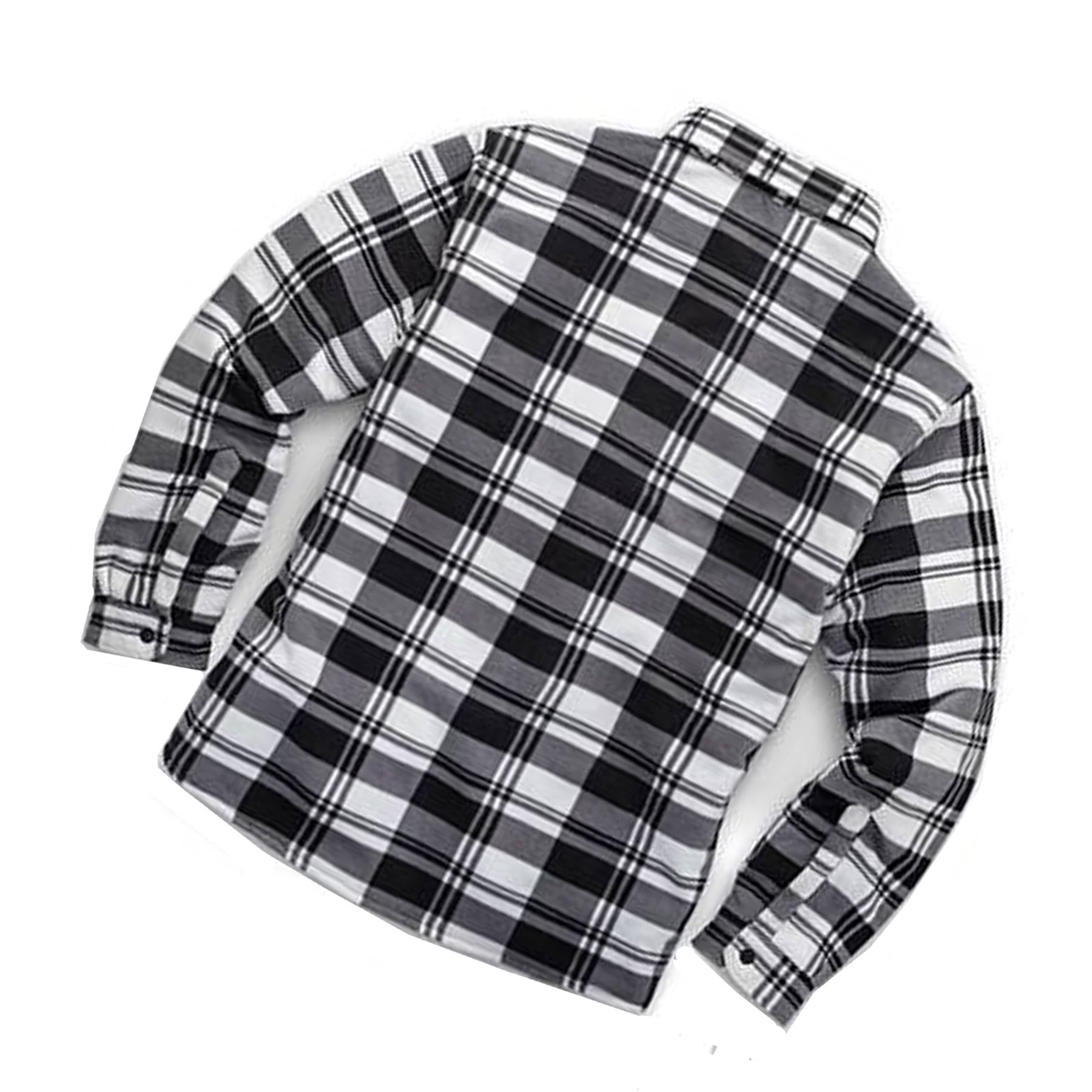 Scruffs T55356 Worker Padded Checked Thick Over Shirt Black and White XL