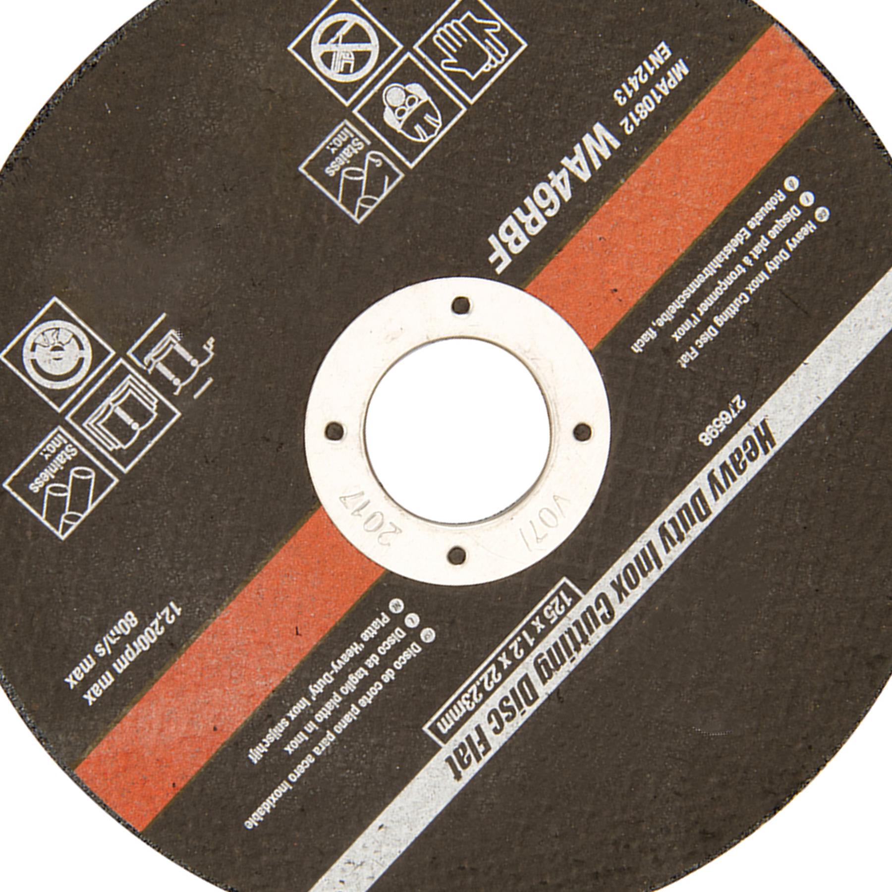 125 x 1.2 x 22.23mm Sanding Sheet Discs-Hole Punch Aluminium Oxide Hook Loop