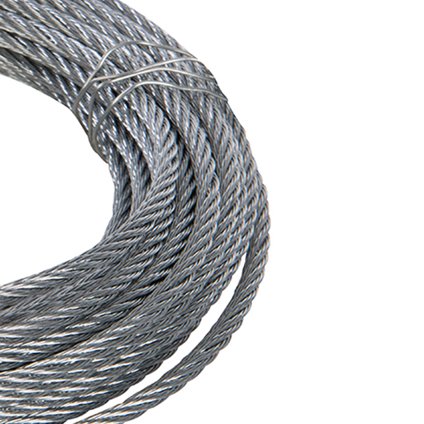 Galvanised Wire Rope - 6mm X 10M Zinc Plated Corrosion Resistant & Weatherproof